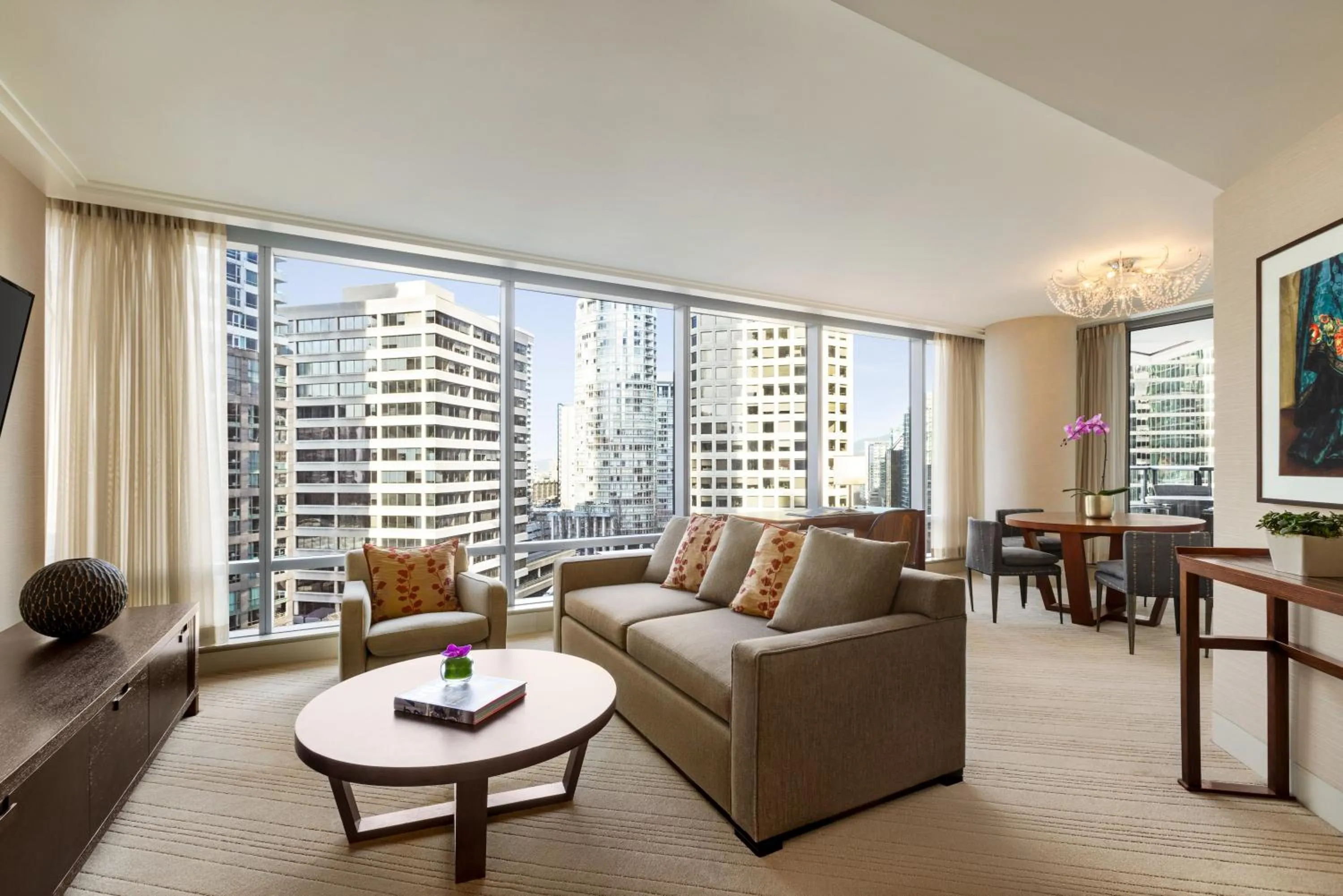 Living room in Shangri-La Vancouver