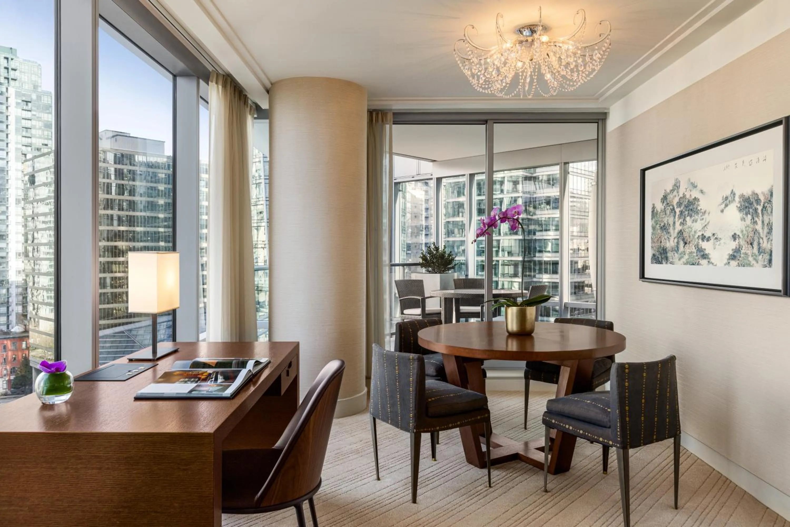 Seating area in Shangri-La Vancouver