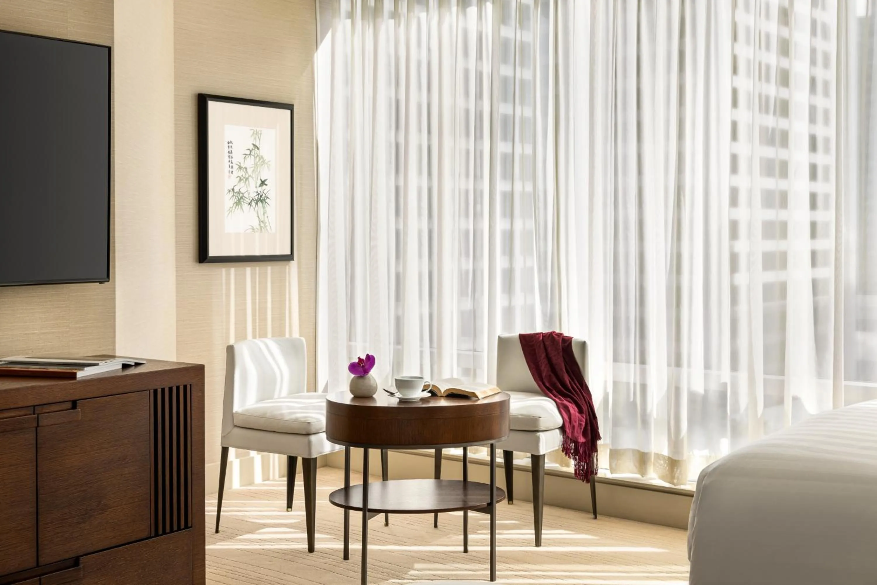 Seating area in Shangri-La Vancouver