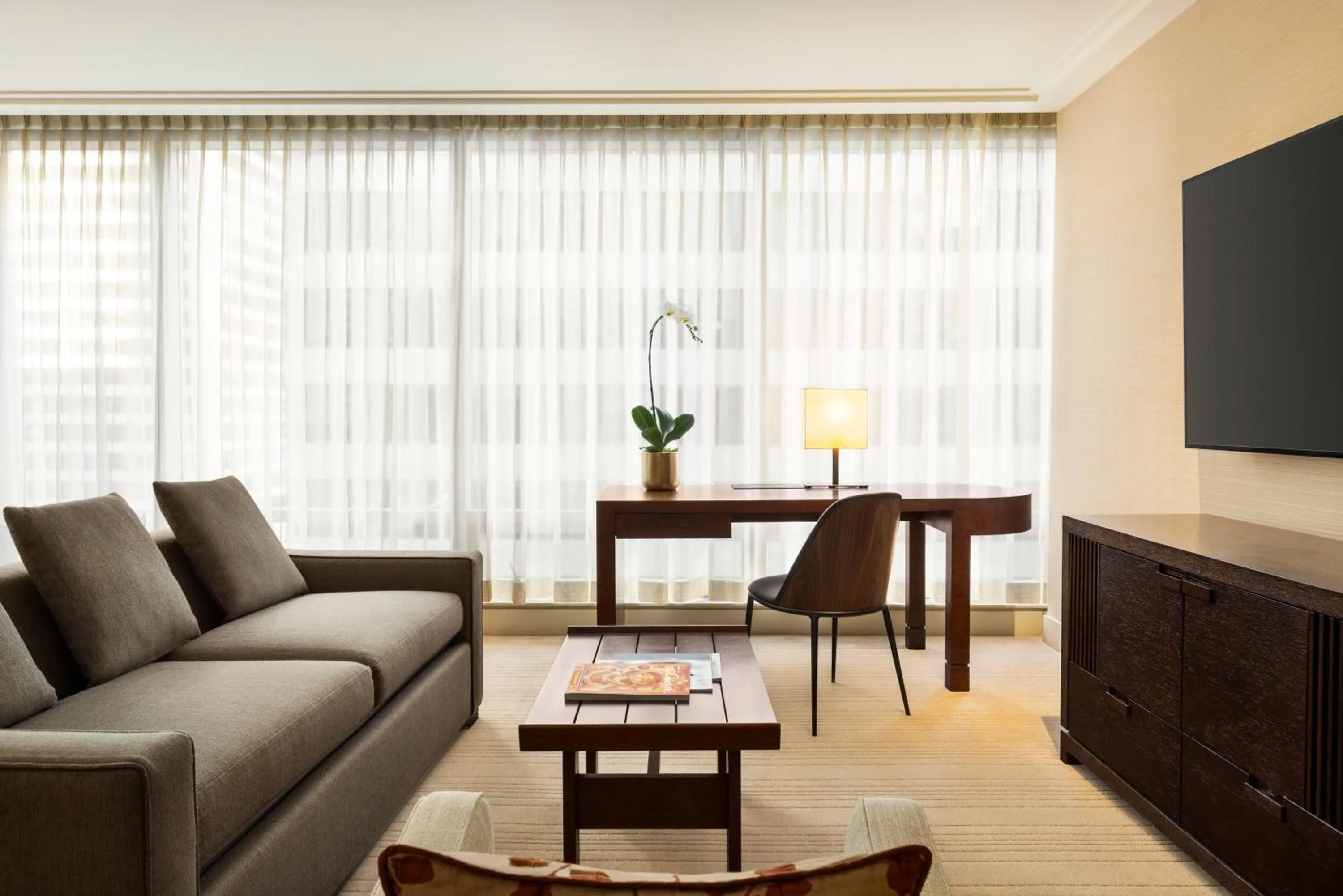 Seating area in Shangri-La Vancouver