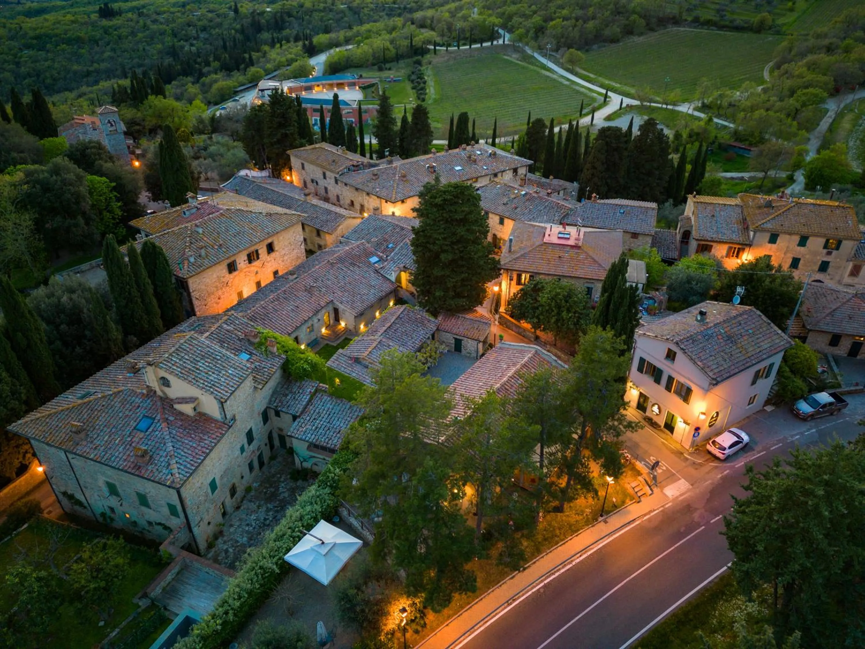 Bird's eye view in Castello di Fonterutoli Wine Resort