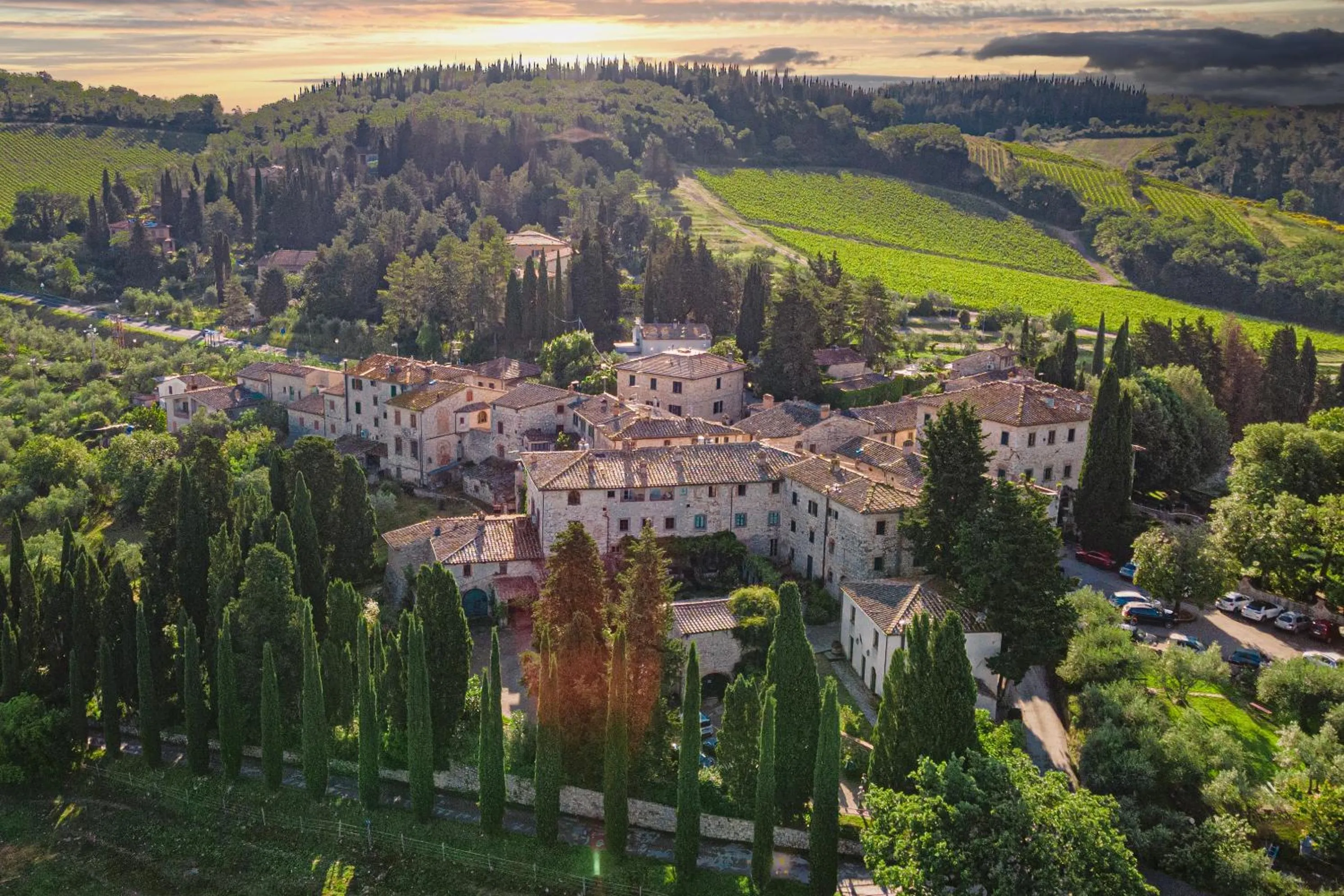Bird's eye view in Castello di Fonterutoli Wine Resort