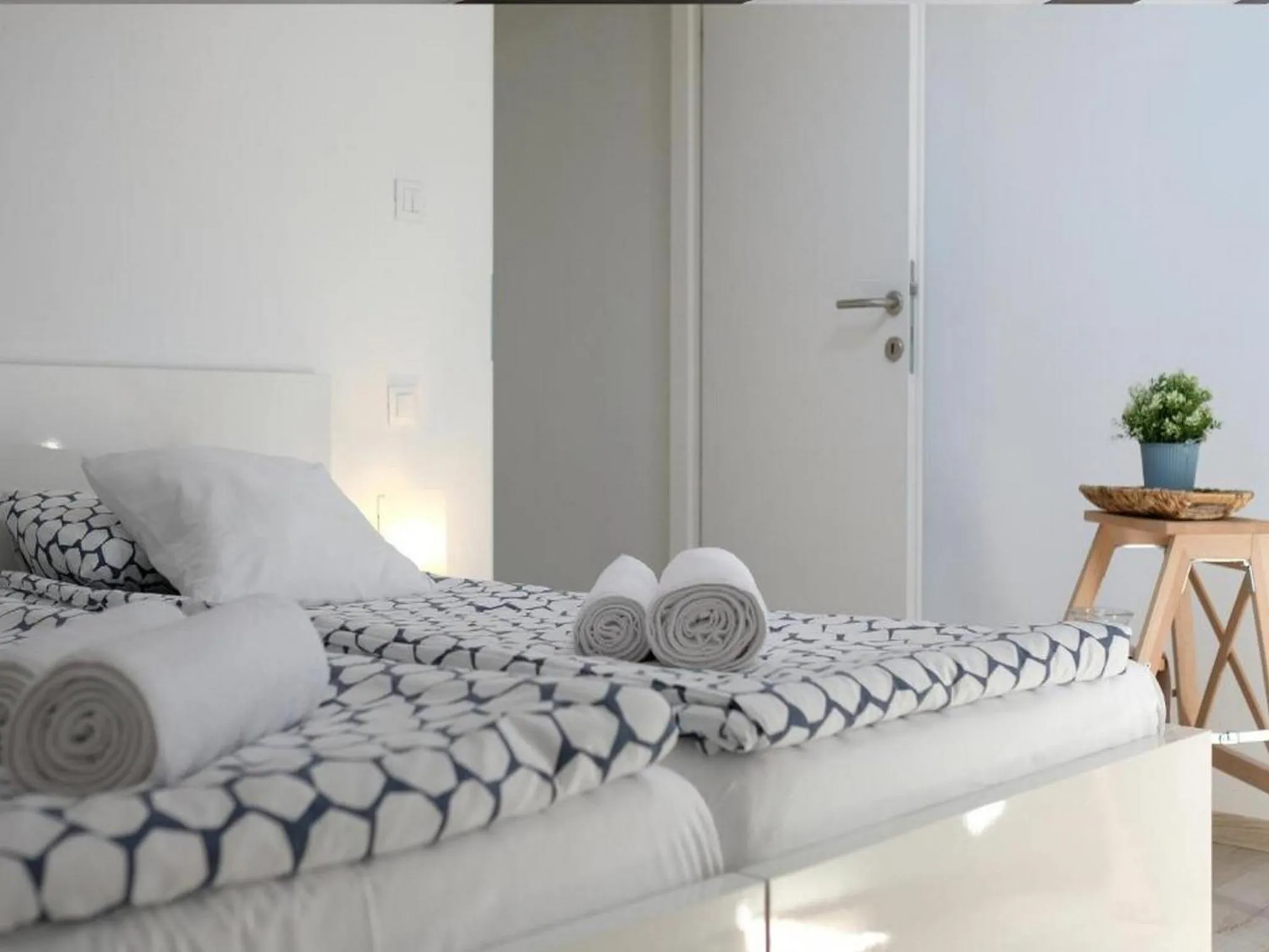 Bedroom, Bed in Apartments Blue Lavender
