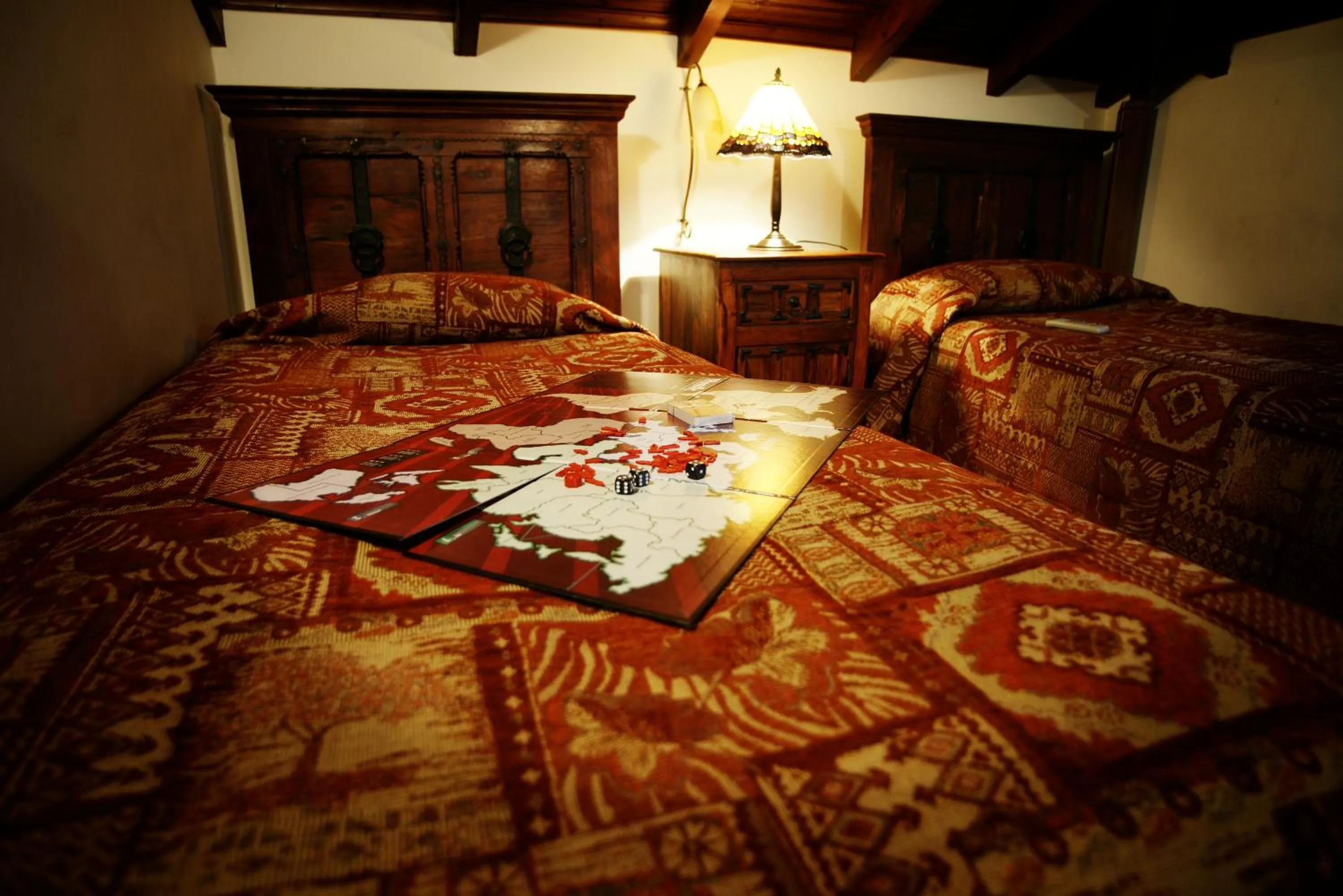 Decorative detail, Bed in Hotel Nostos Kastoria