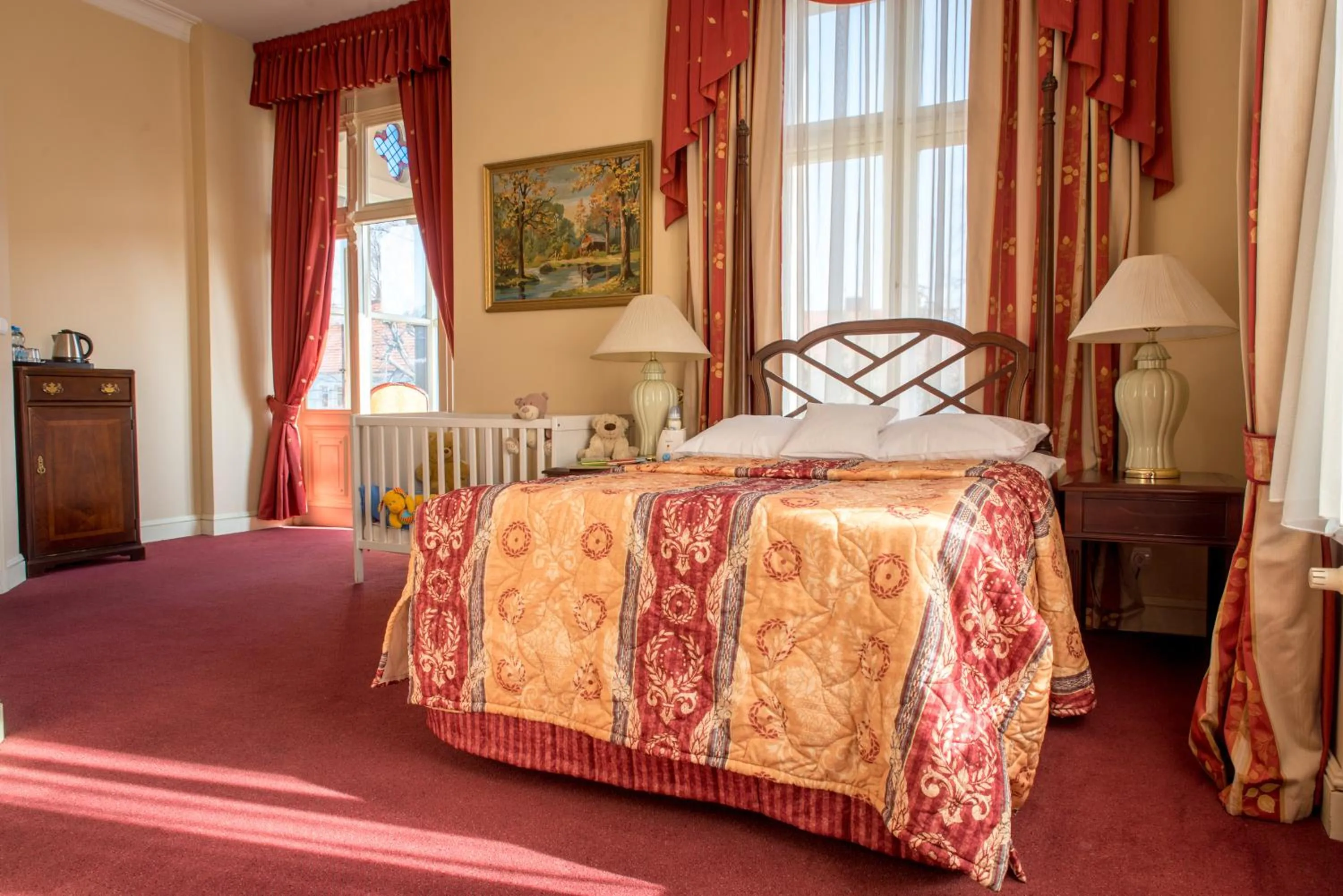 Coffee/tea facilities, Bed in Pałac Bielawa