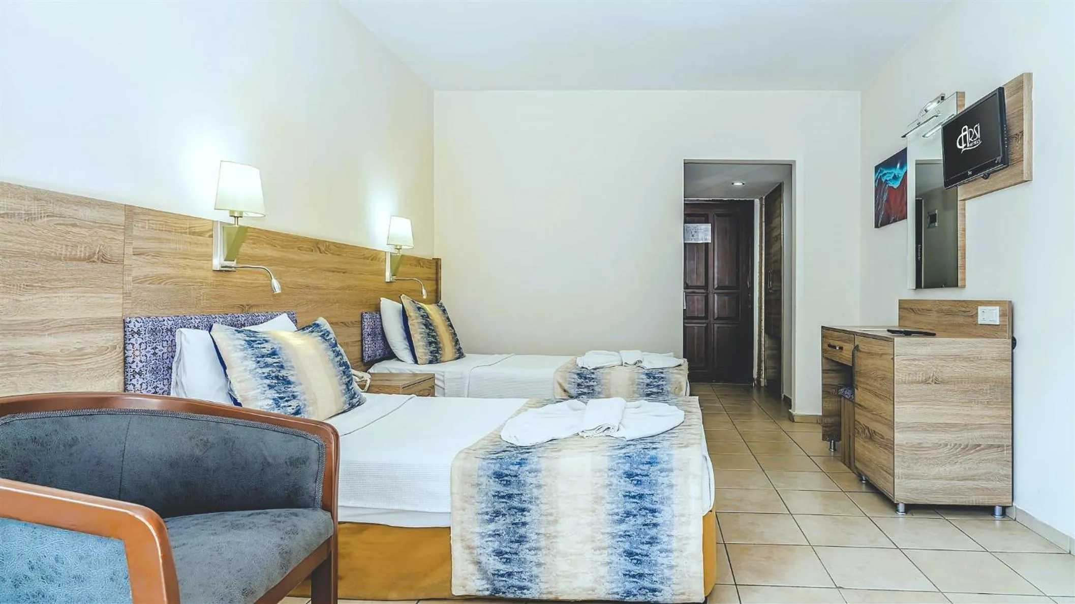 Bed in Kleopatra Arsi Hotel