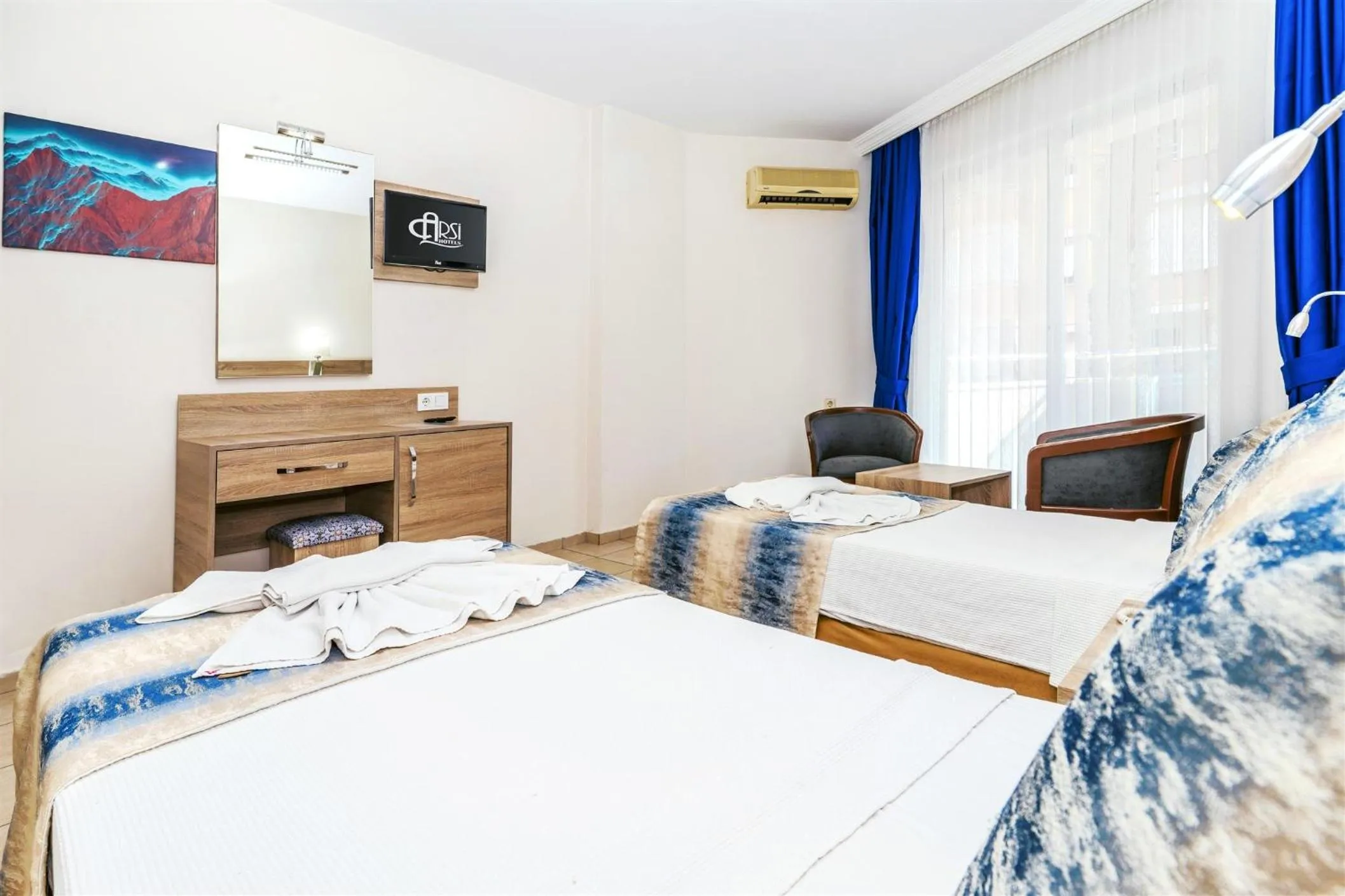 Bed in Kleopatra Arsi Hotel