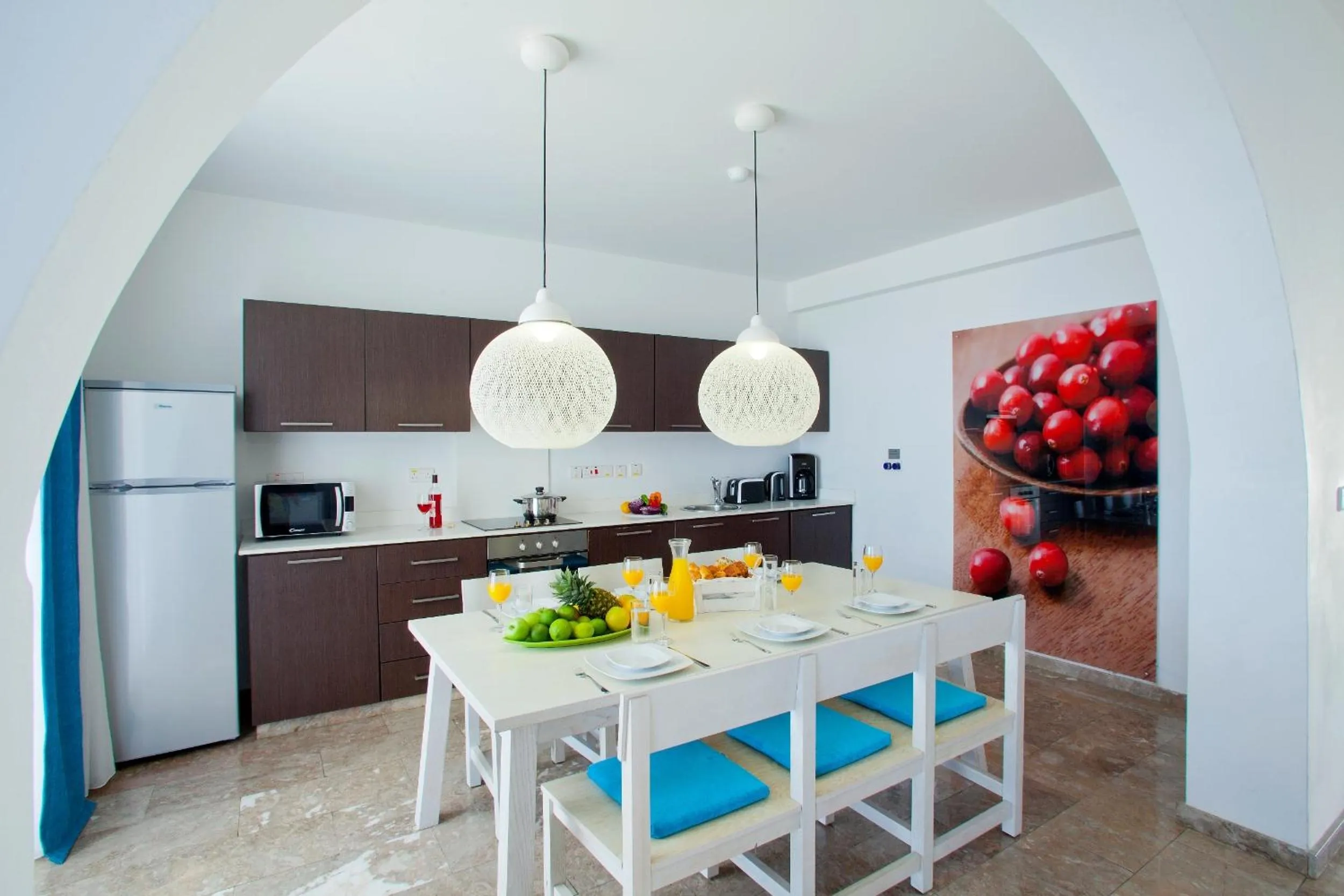 Kitchen or kitchenette in Althea Kalamies Luxury Villas