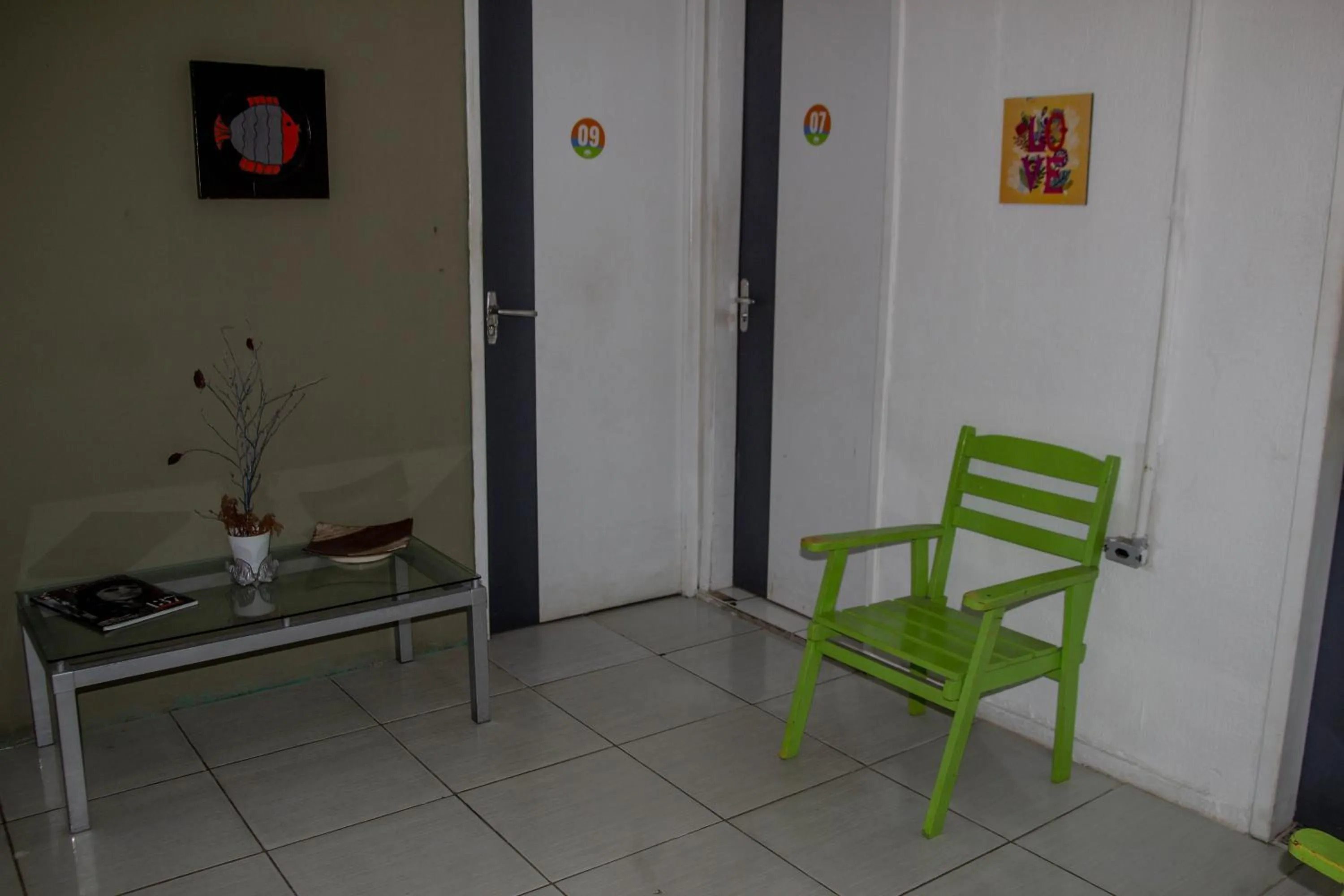 Seating area in Casa da Esquina Pousada