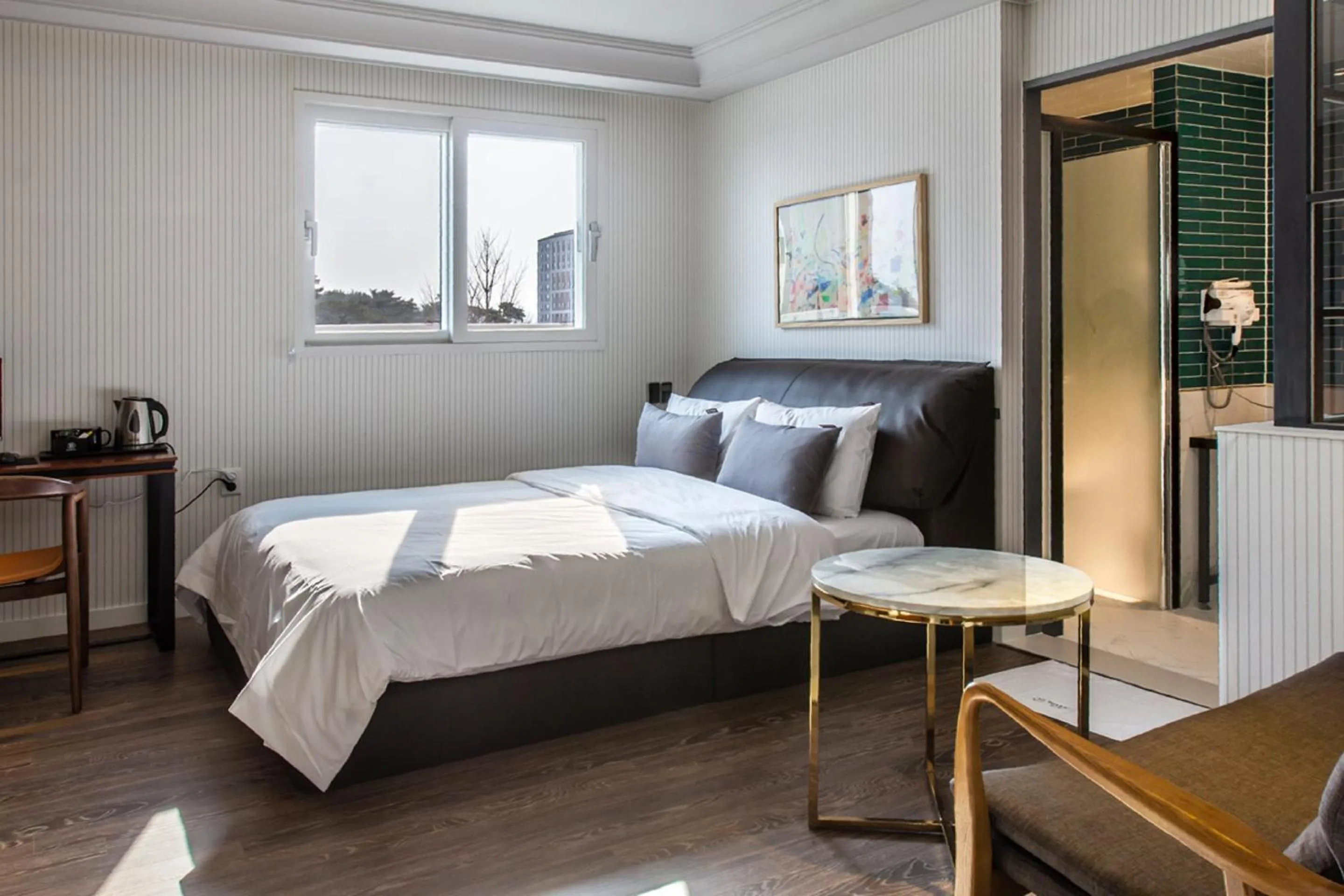 Bed in Brown Dot Hotel Gyeongju