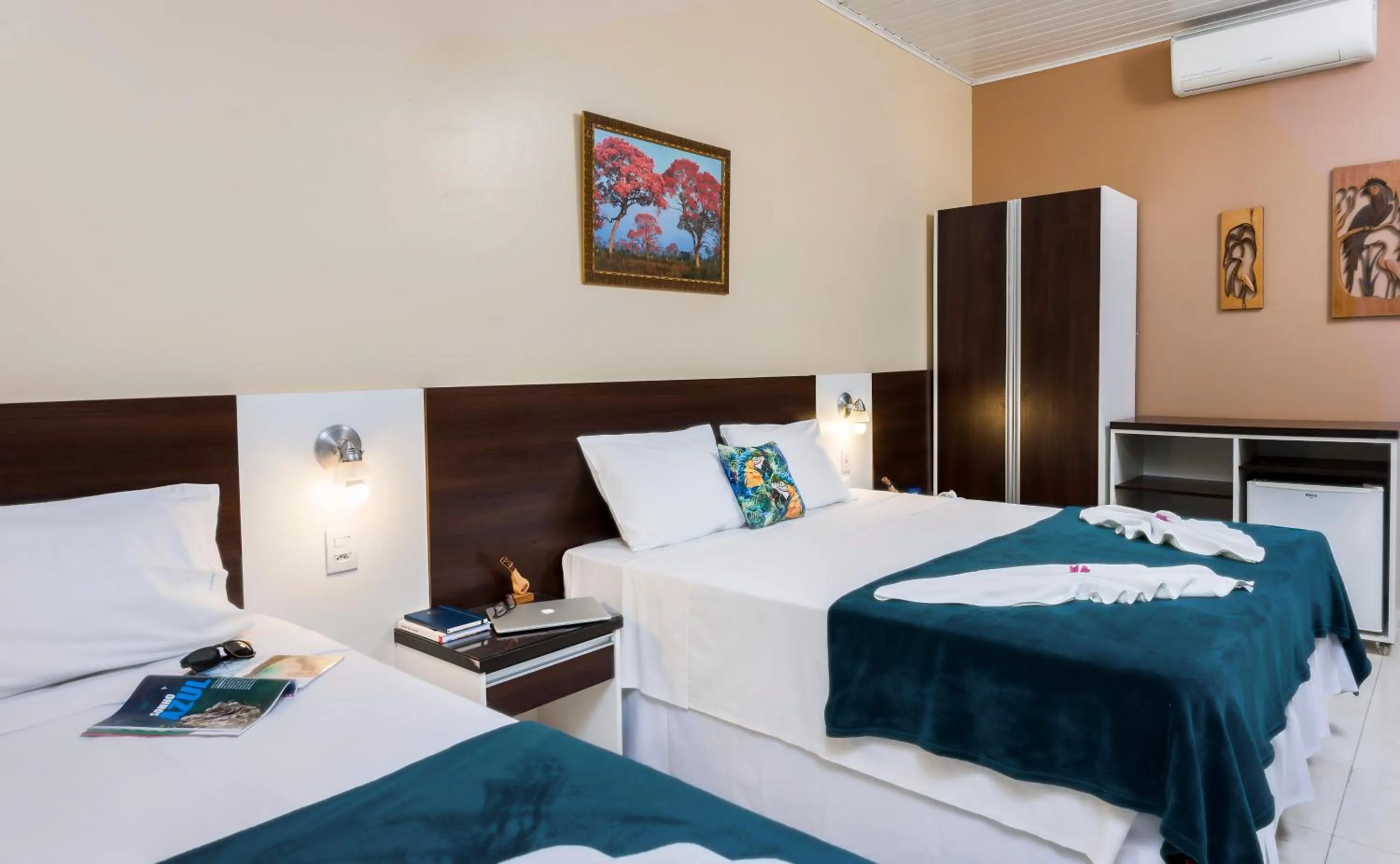 Bed in Pousada Piuval