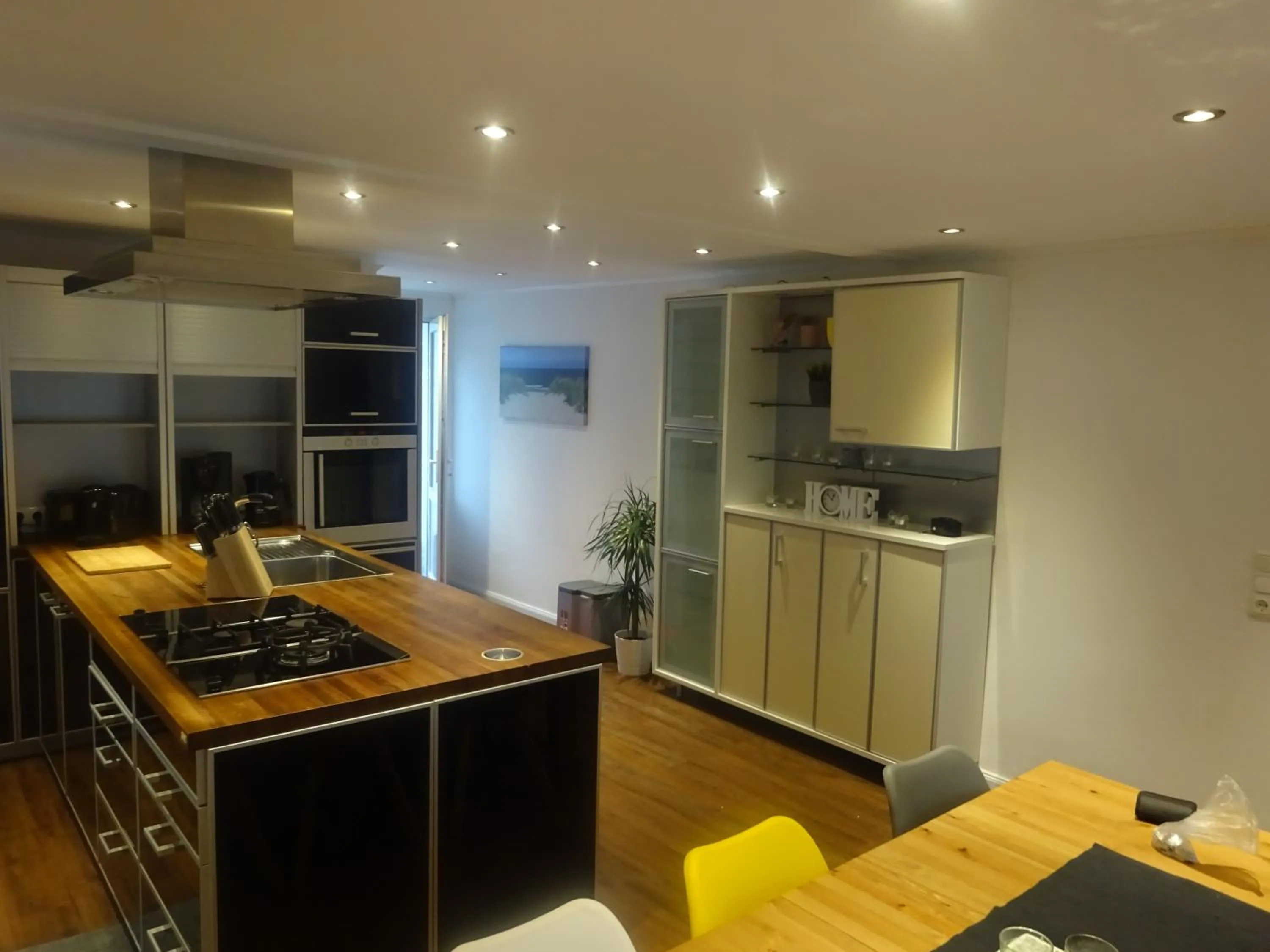 Kitchen or kitchenette in Ferienhaus Strandoase