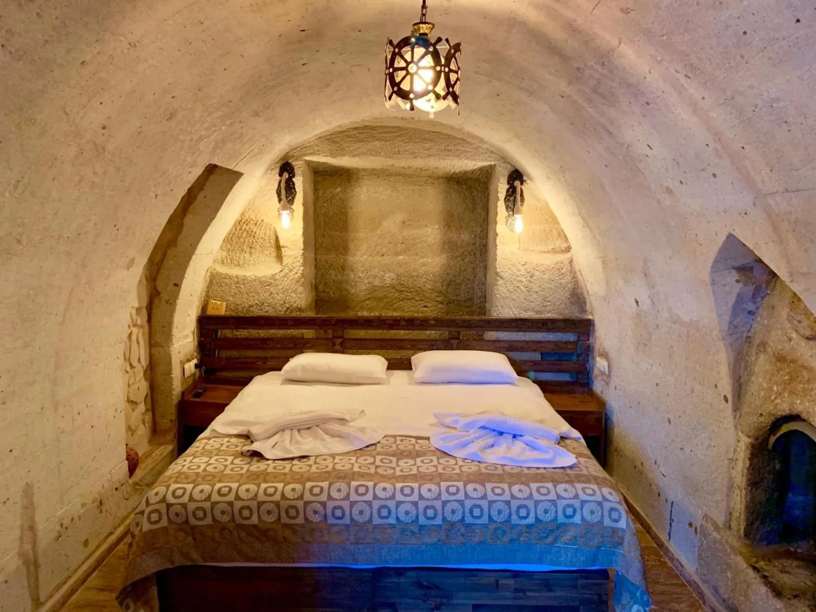 Bed in Cappadocia Caves Hotel