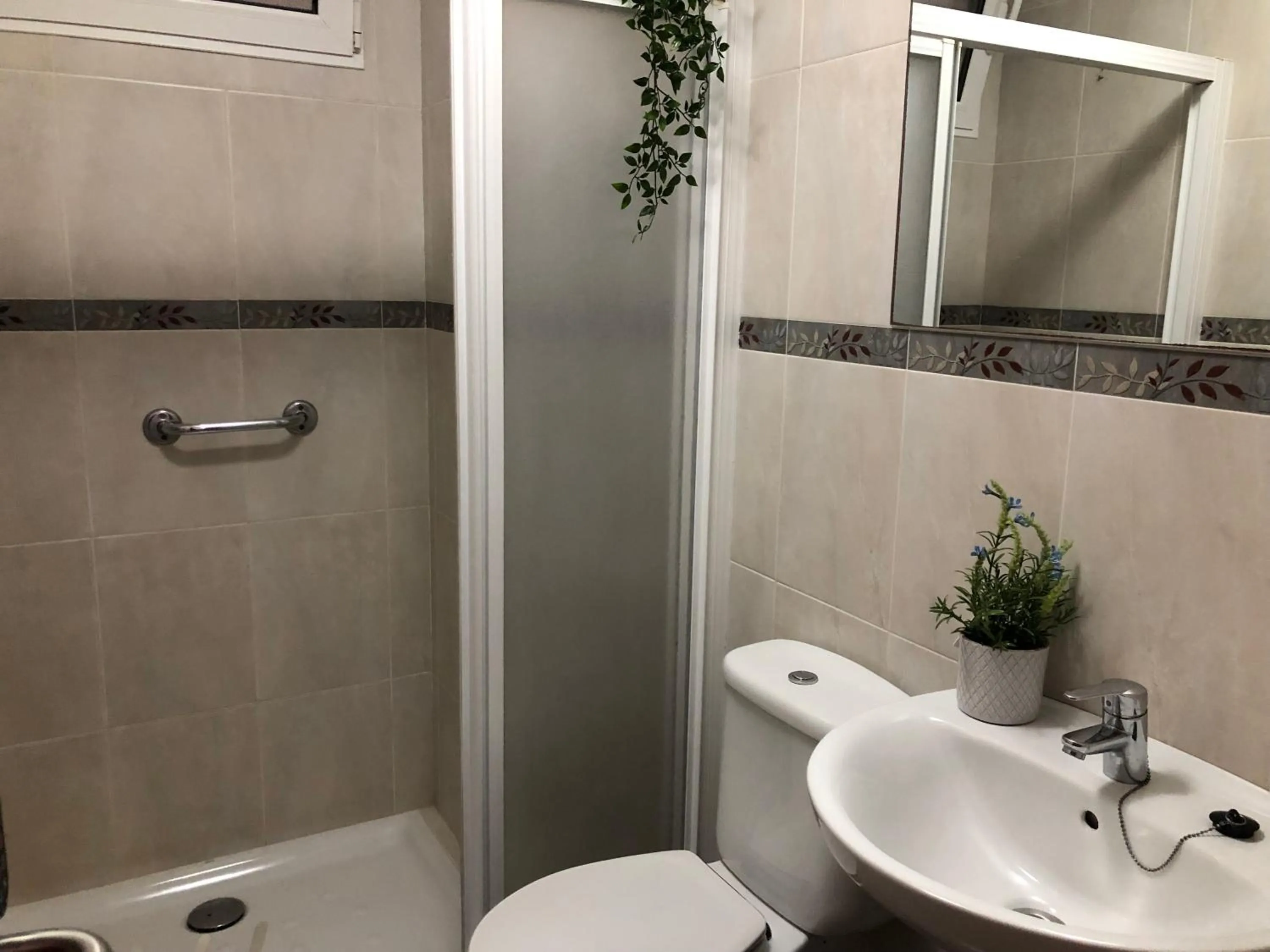 Shower in Pensión Arias