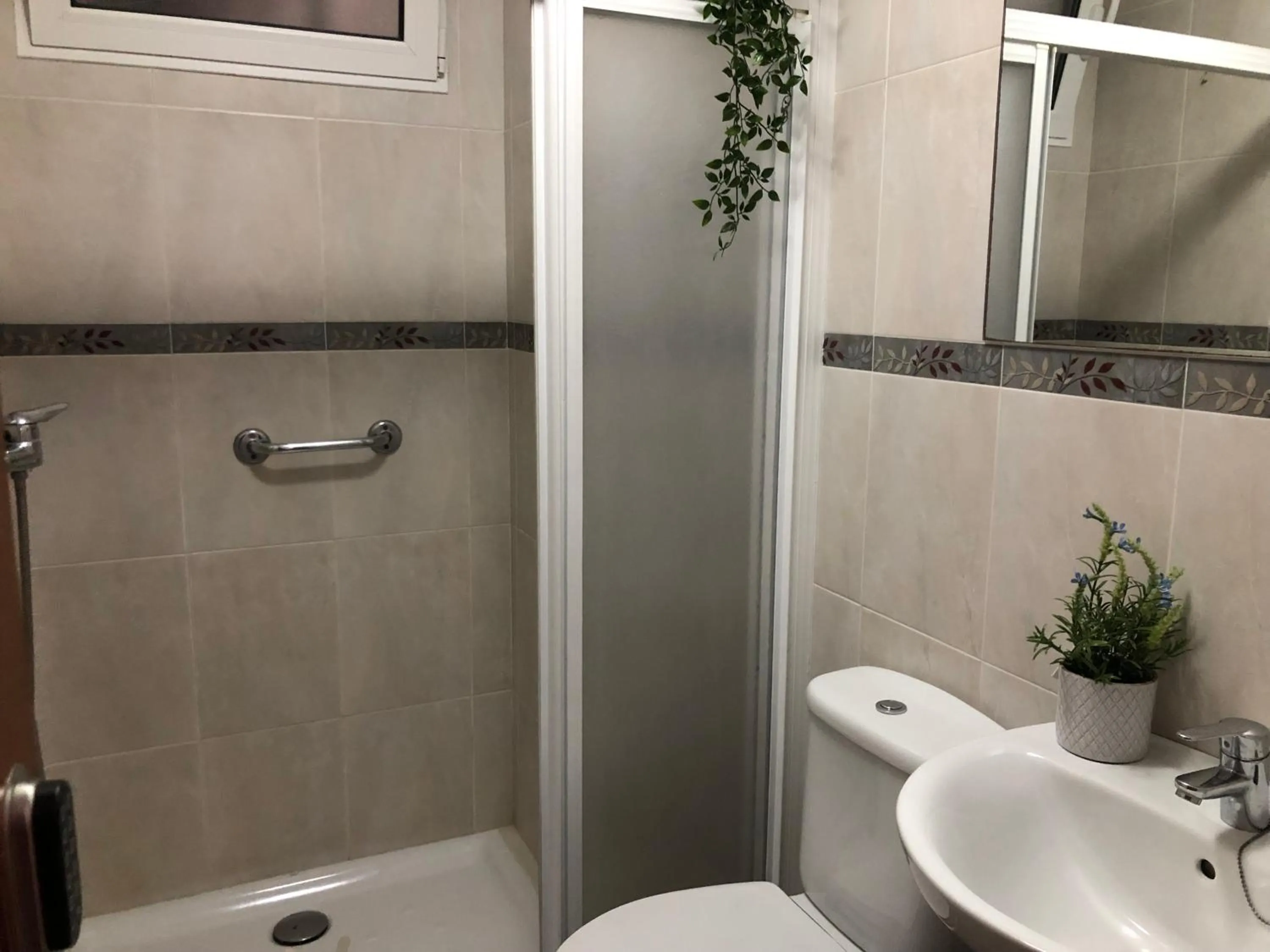 Shower in Pensión Arias