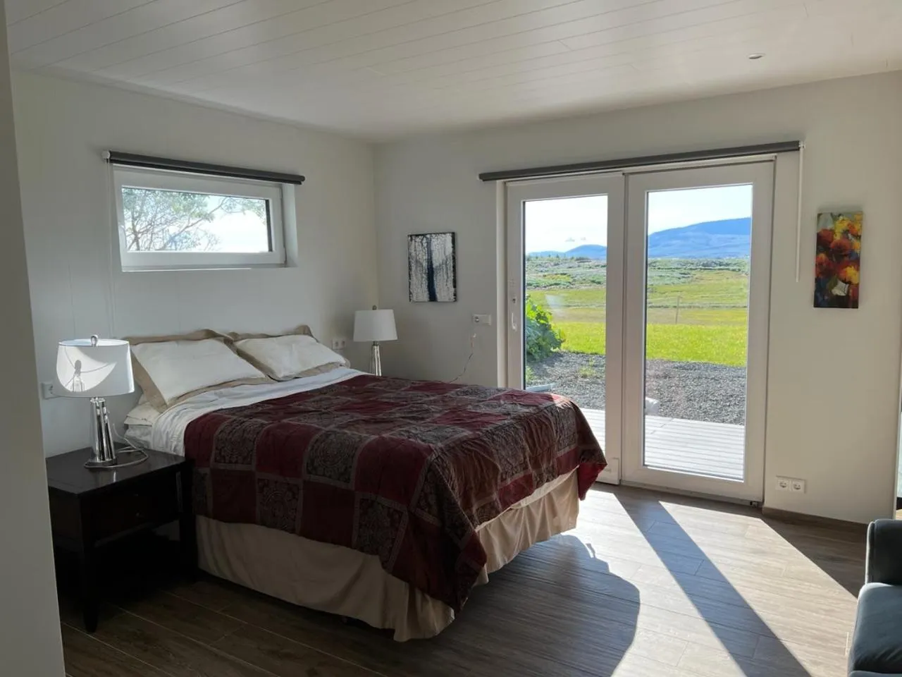 Bed in Lækjarkot Rooms and Cottages with Kitchen
