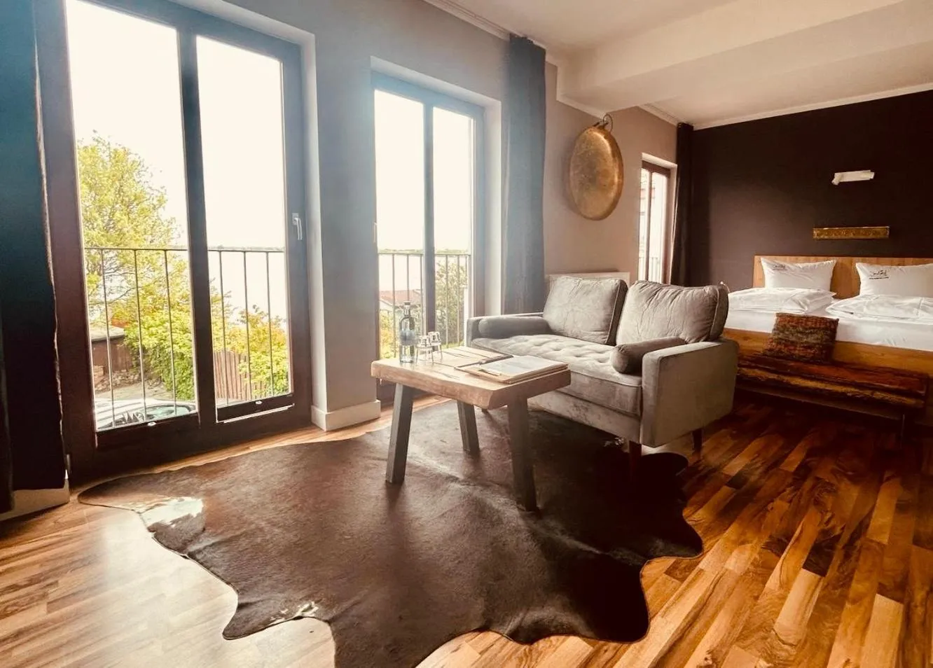 View (from property/room), Bed in Hotel Inselhof