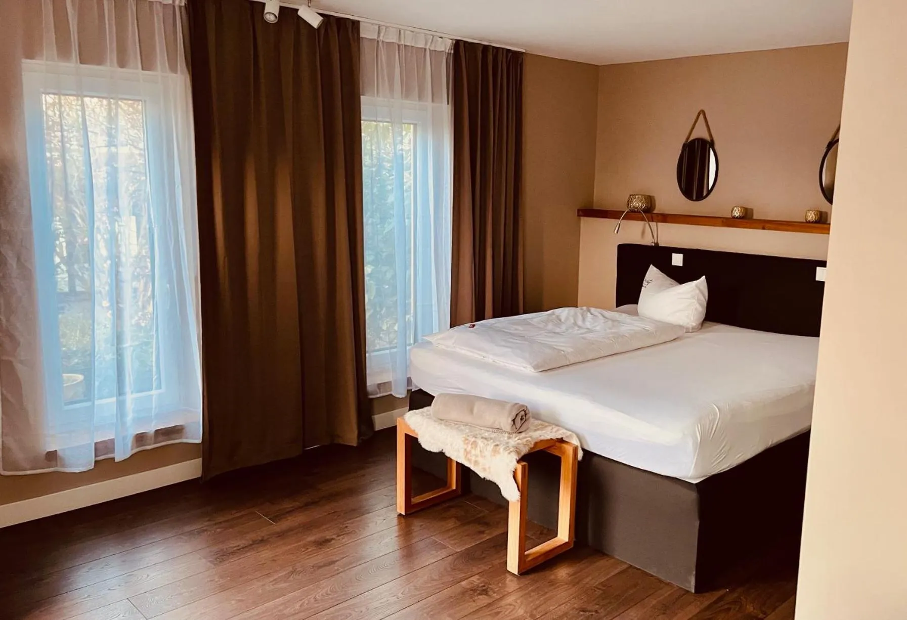 Bed in Hotel Inselhof