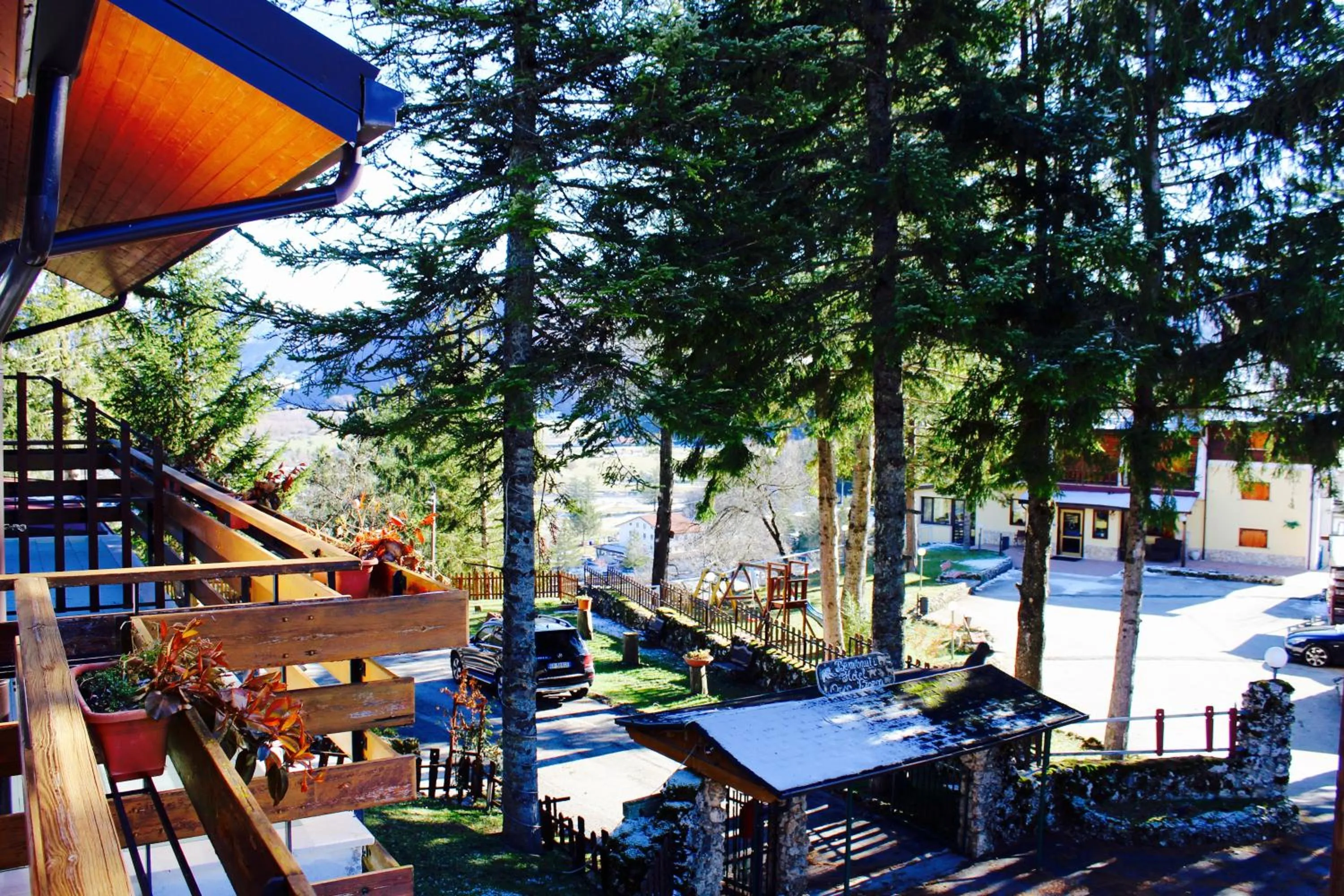 Balcony/Terrace, Pool View in Hotel Orso Bianco
