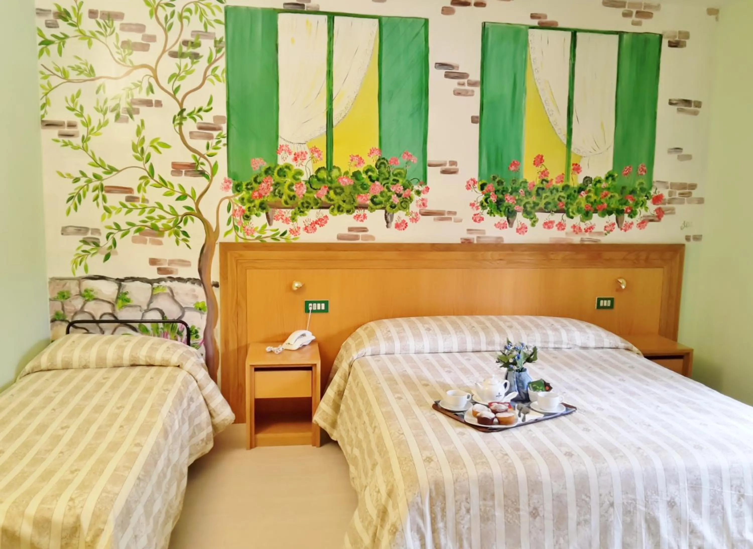 Bed in Hotel Orso Bianco