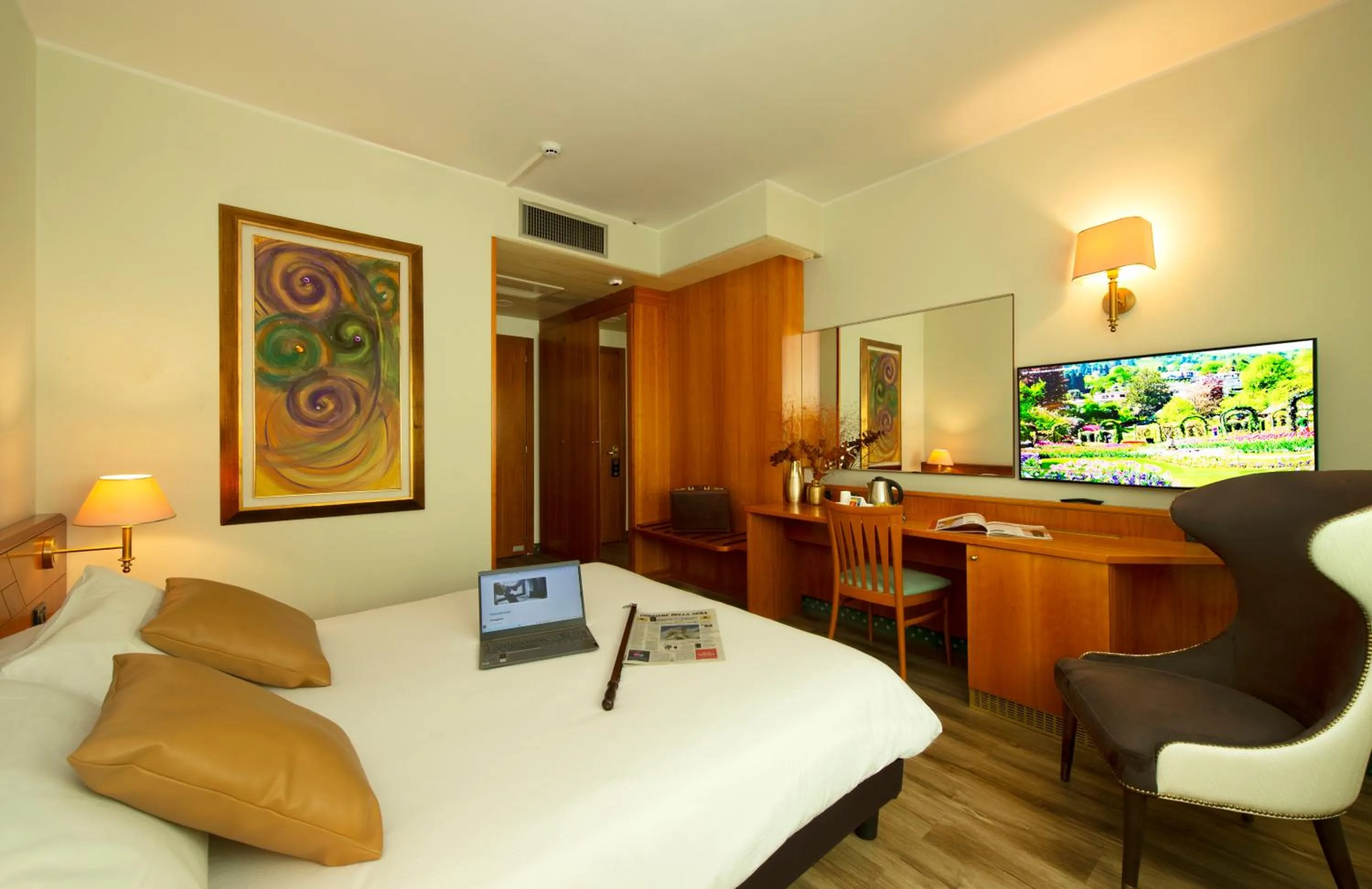 Bed in Castagna Palace Hotel & Restaurant