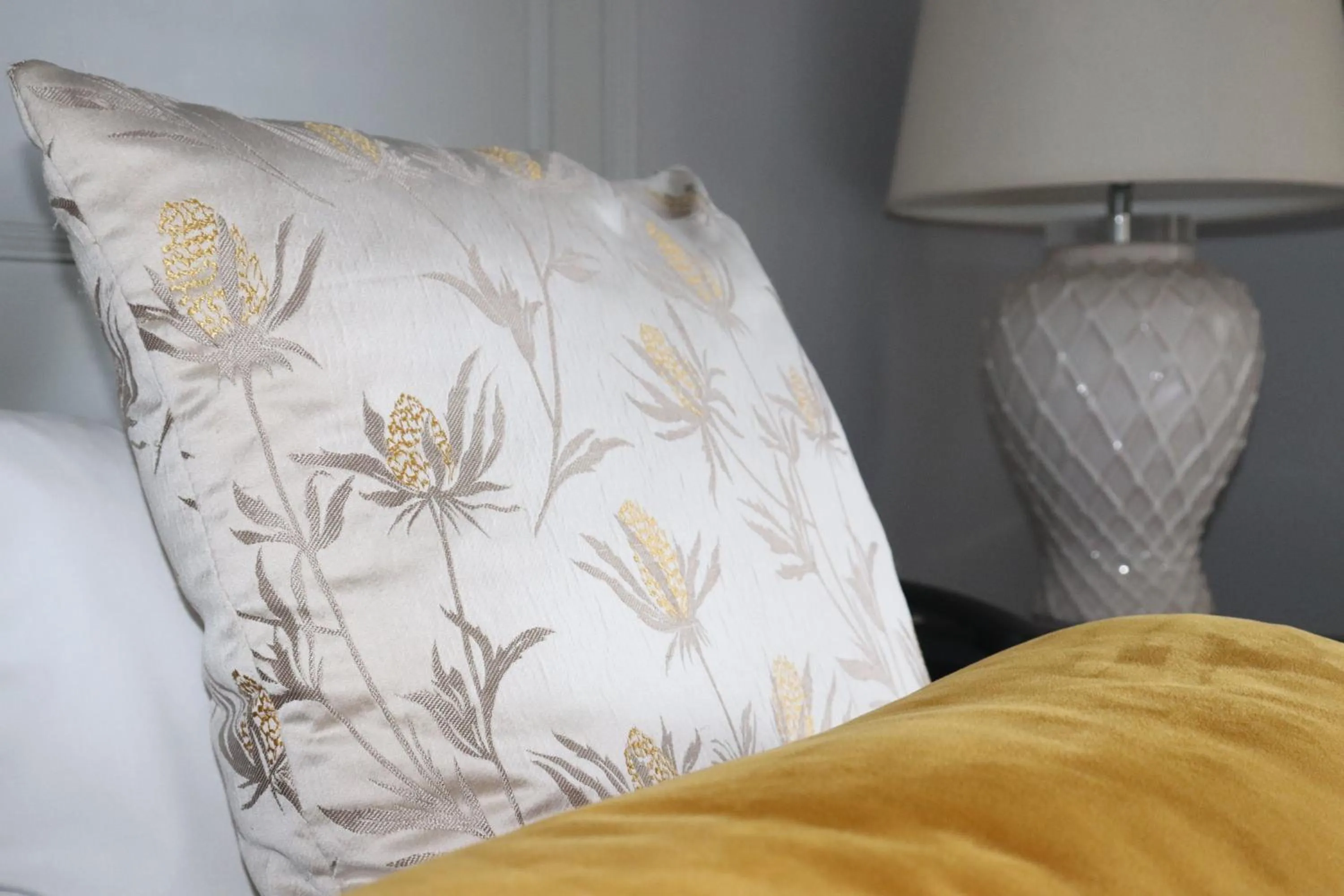 Decorative detail, Bed in Causeway Hotel