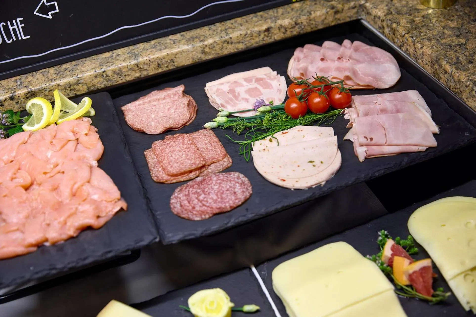 Buffet breakfast in Hotel Hubertus