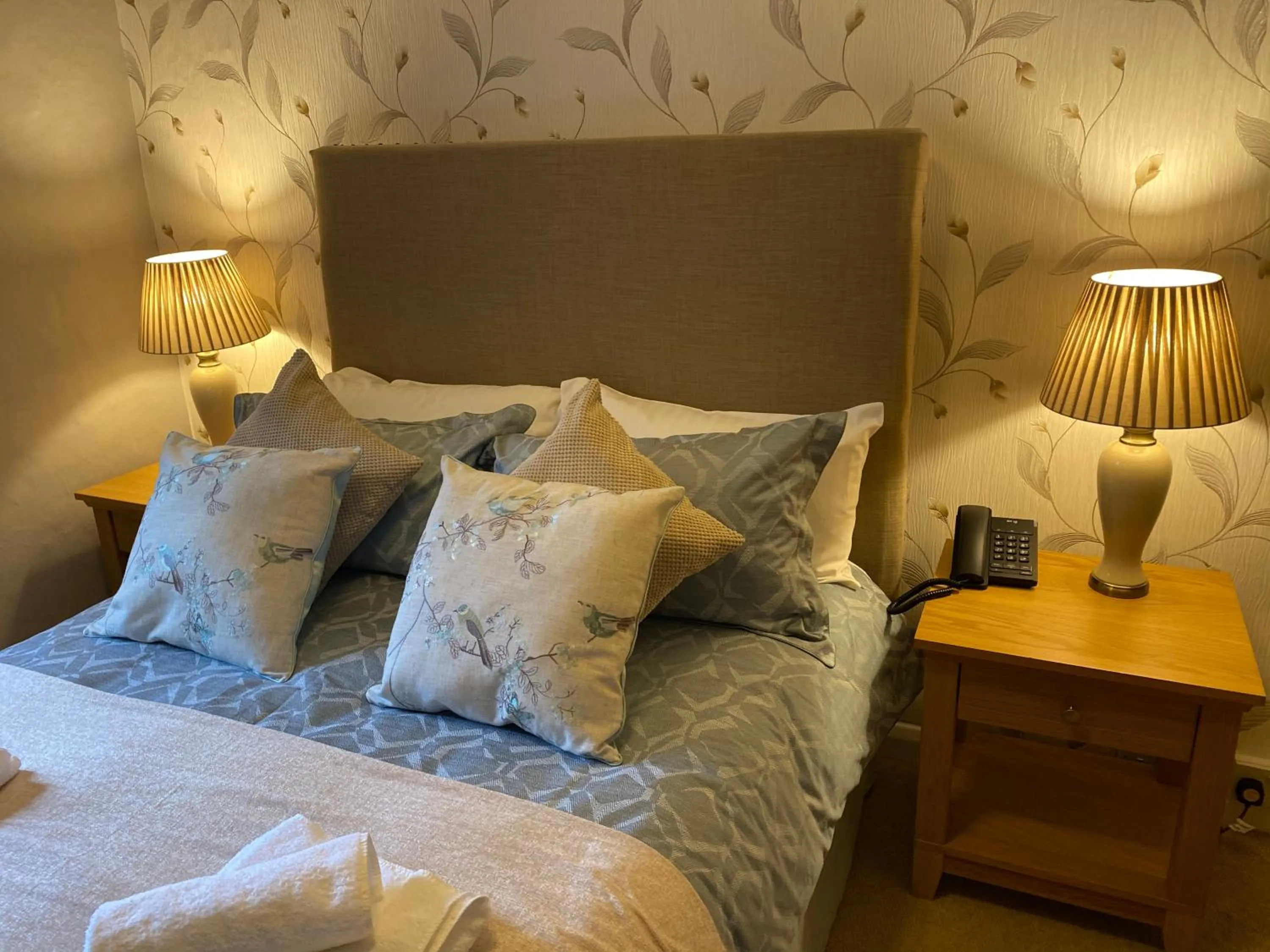 Bed in The Royal Oak Inn