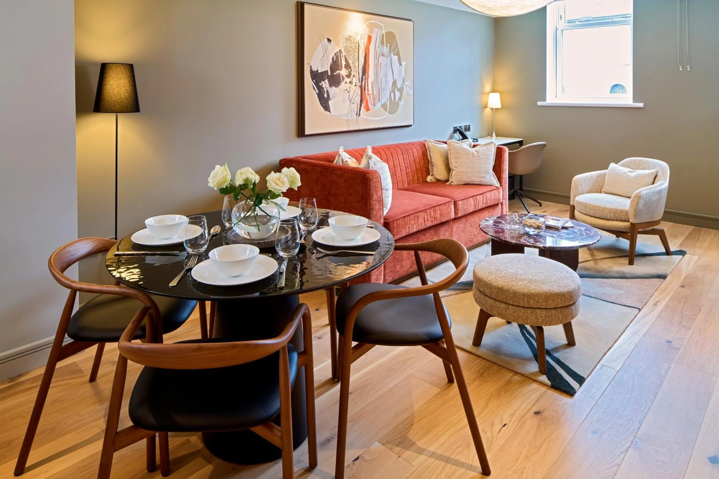 Living room in Cheval Phoenix House at Sloane Square