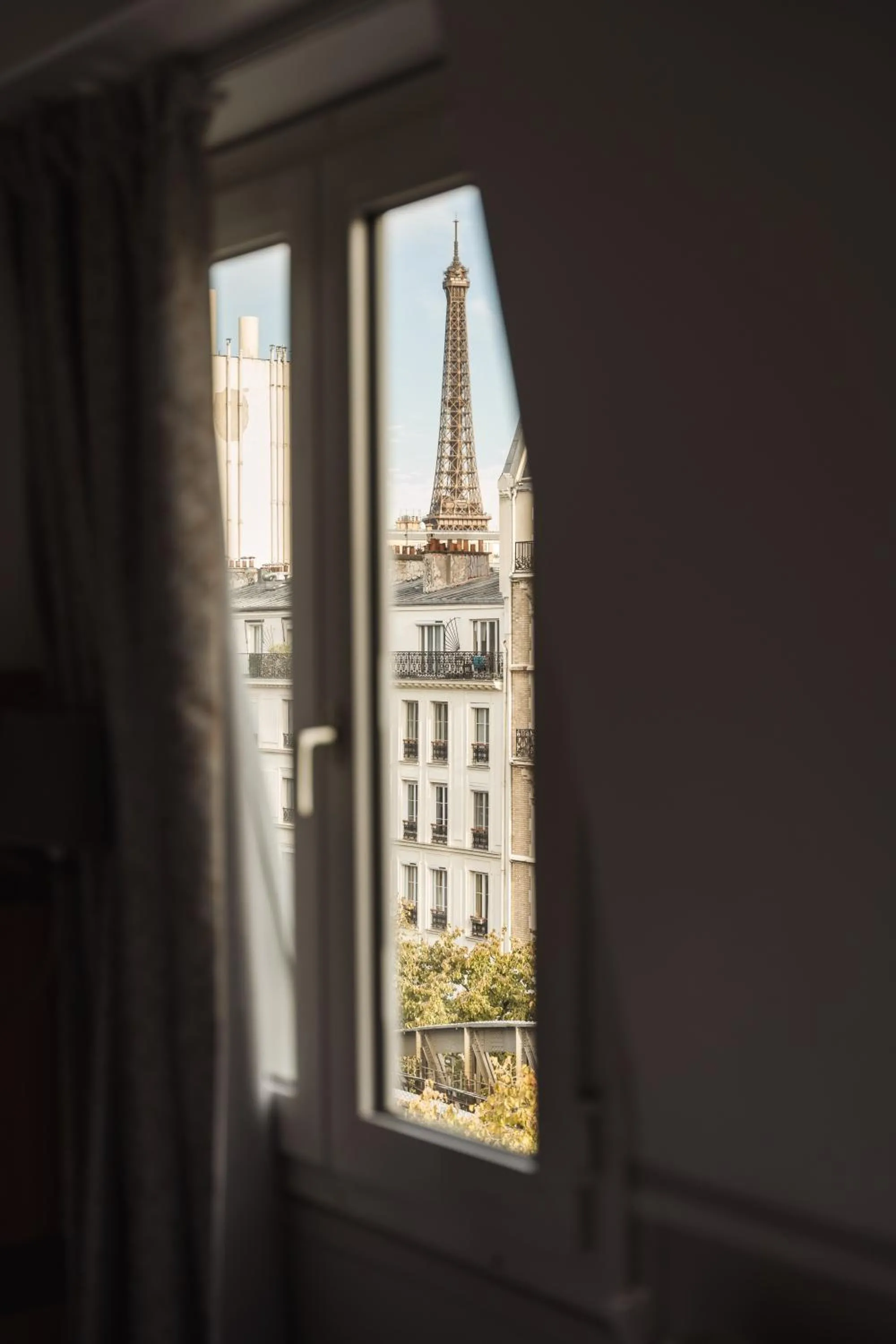 City view in Hôtel Eiffel Segur