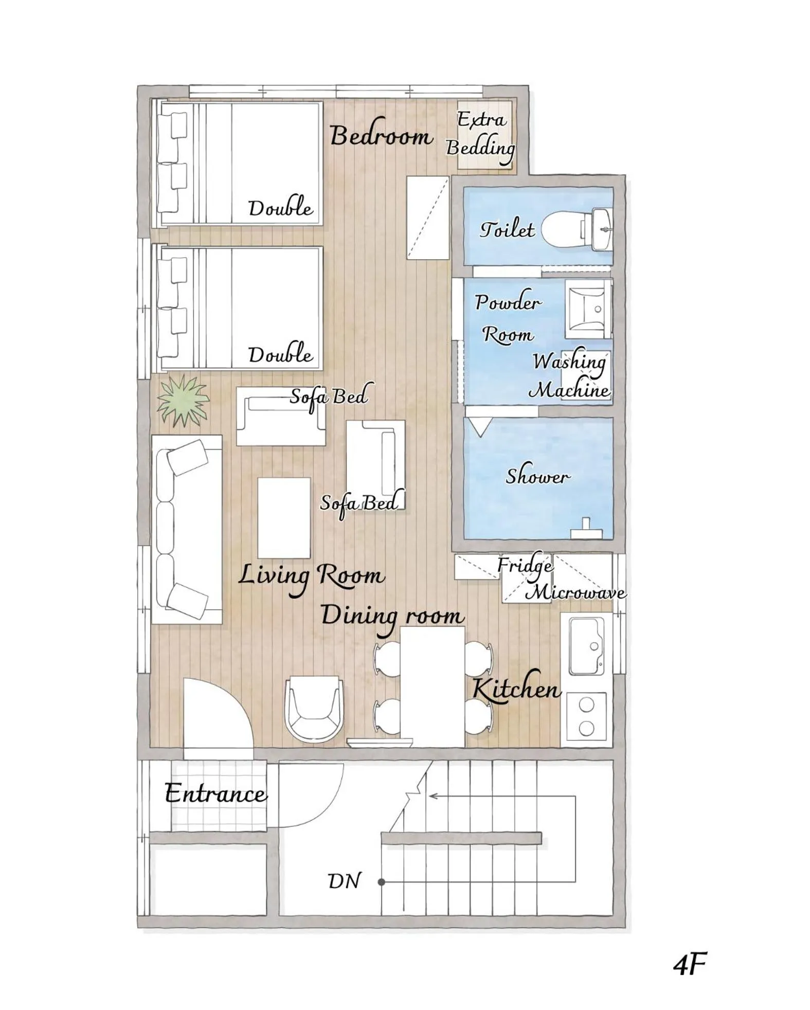 Floor plan in Residential Hotel 183 Naha