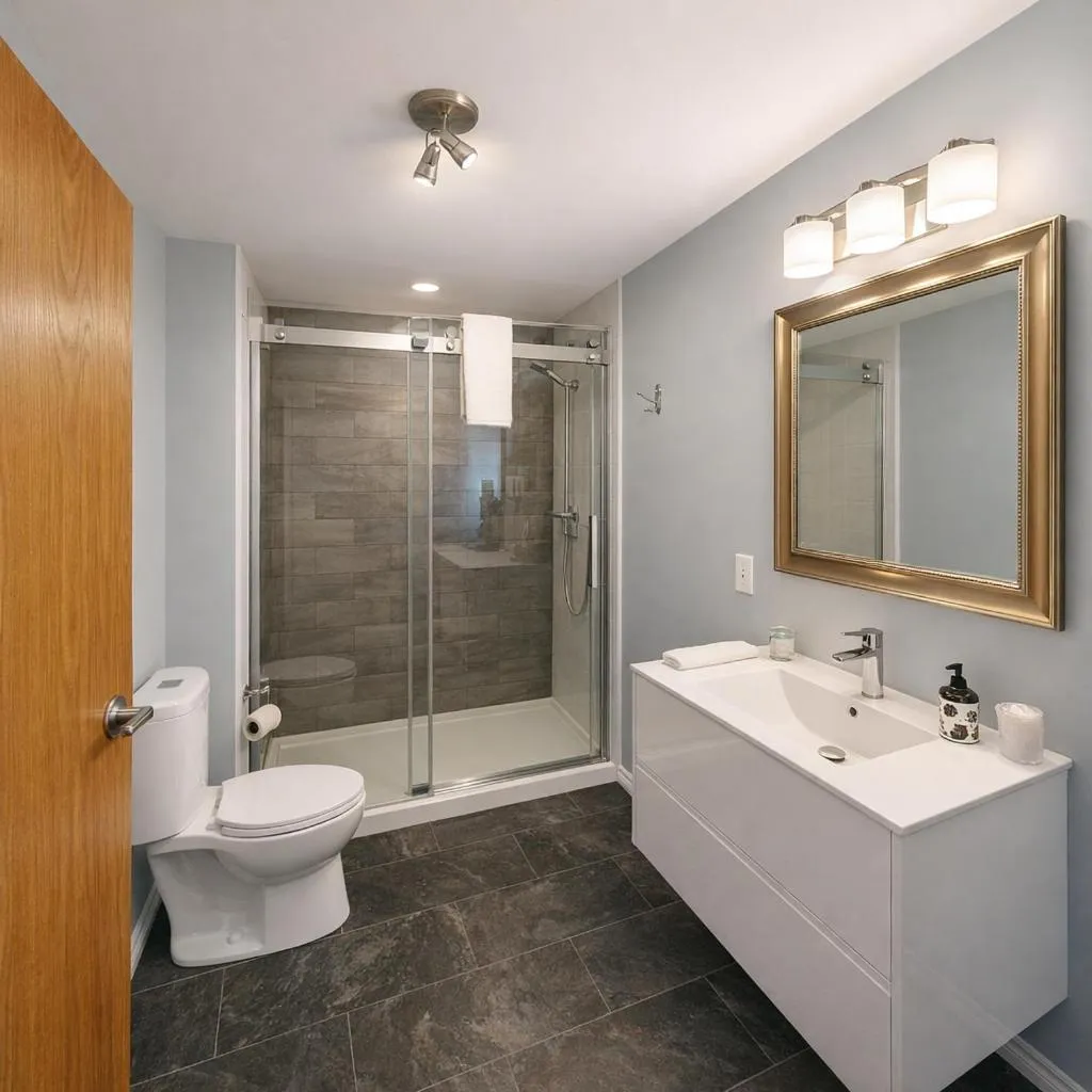 Shower in Motel Au Vieux Frontenac