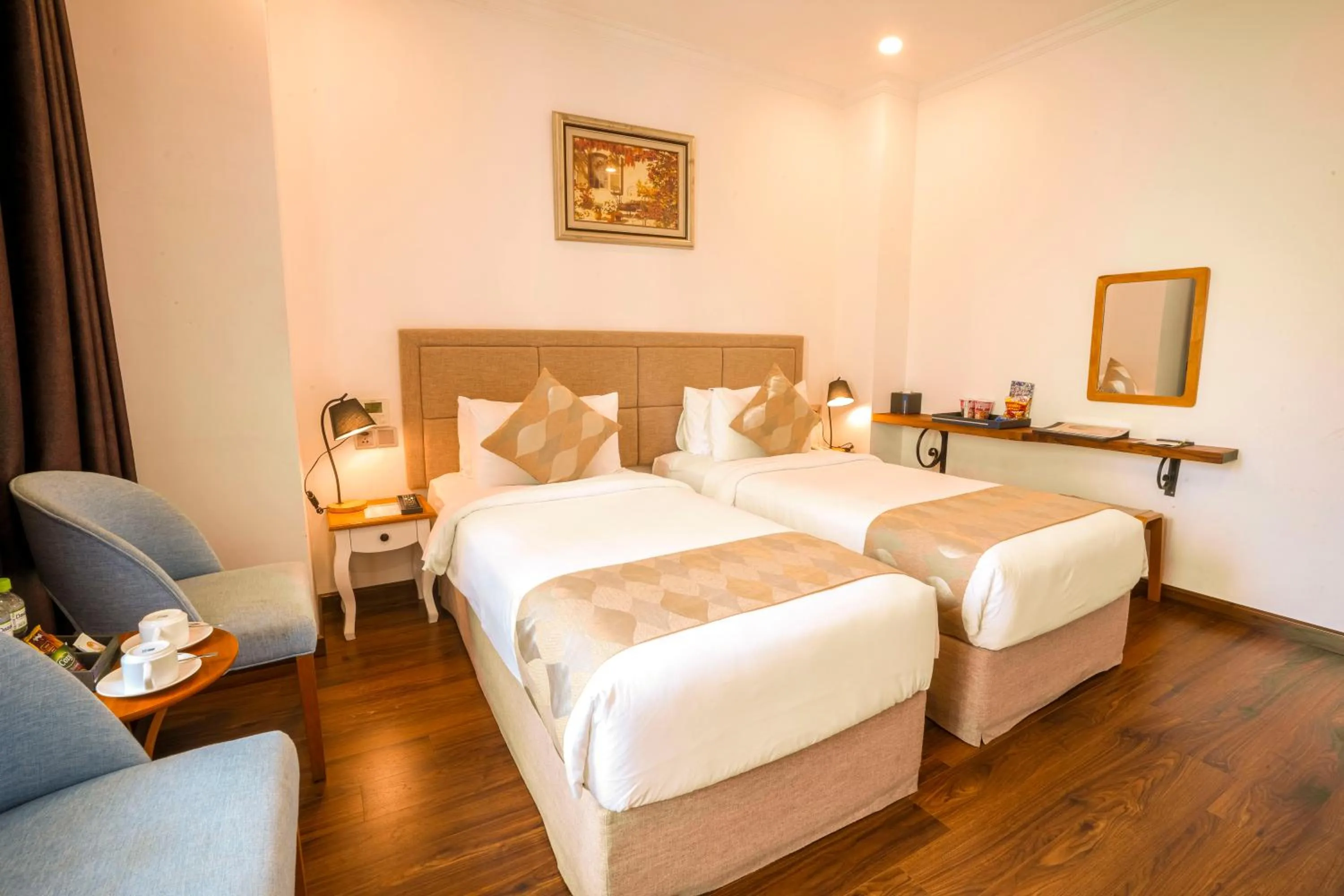 Bed in Nesta Hotel Saigon