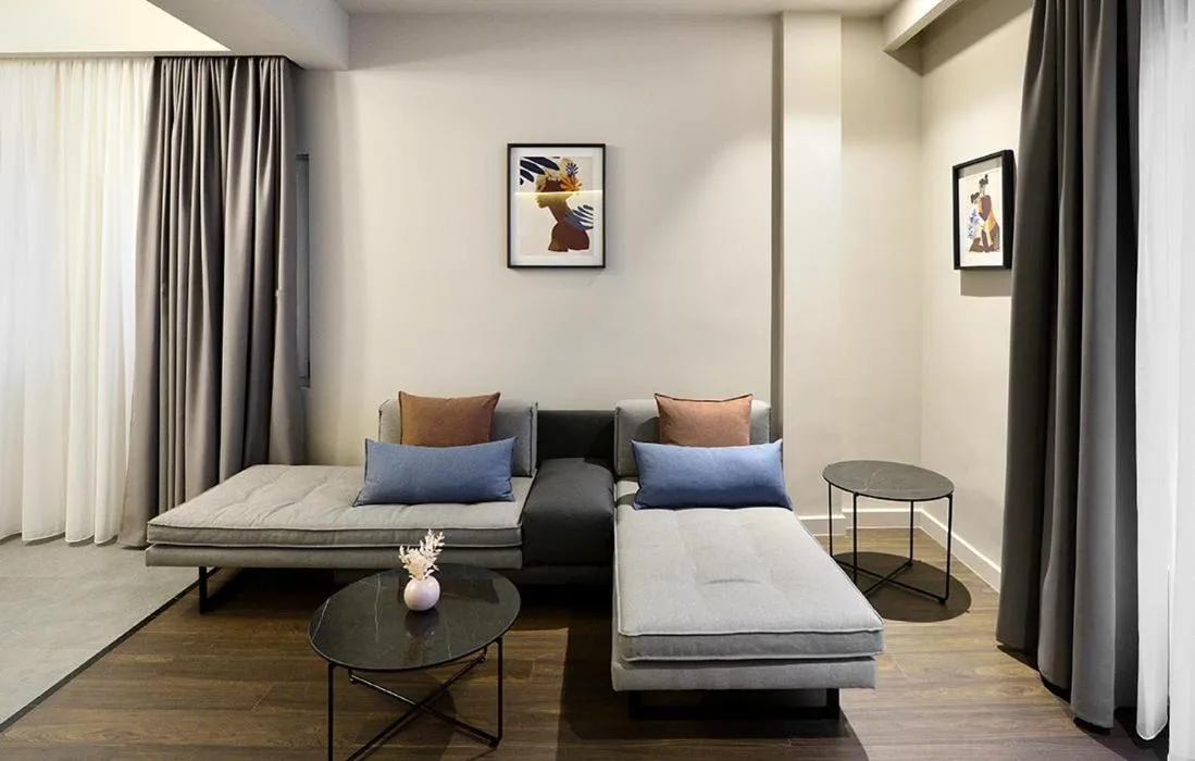 Seating area in Roomore Apartments