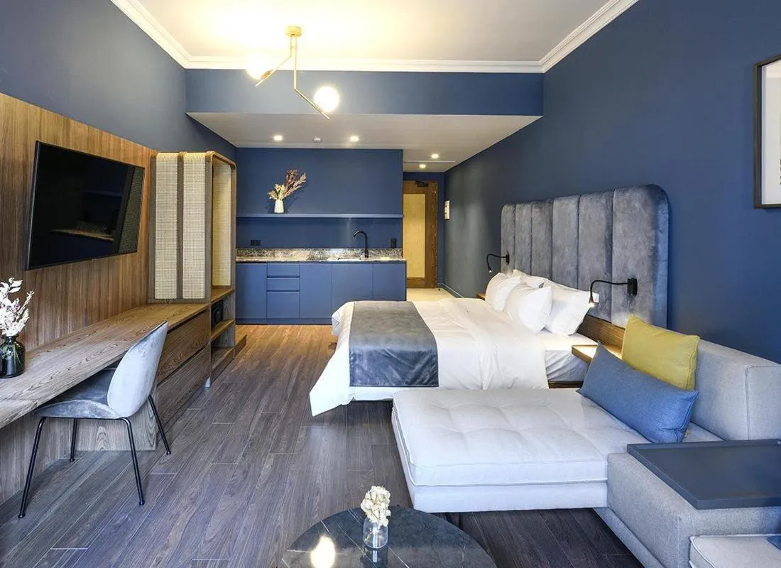 Seating area in Roomore Apartments