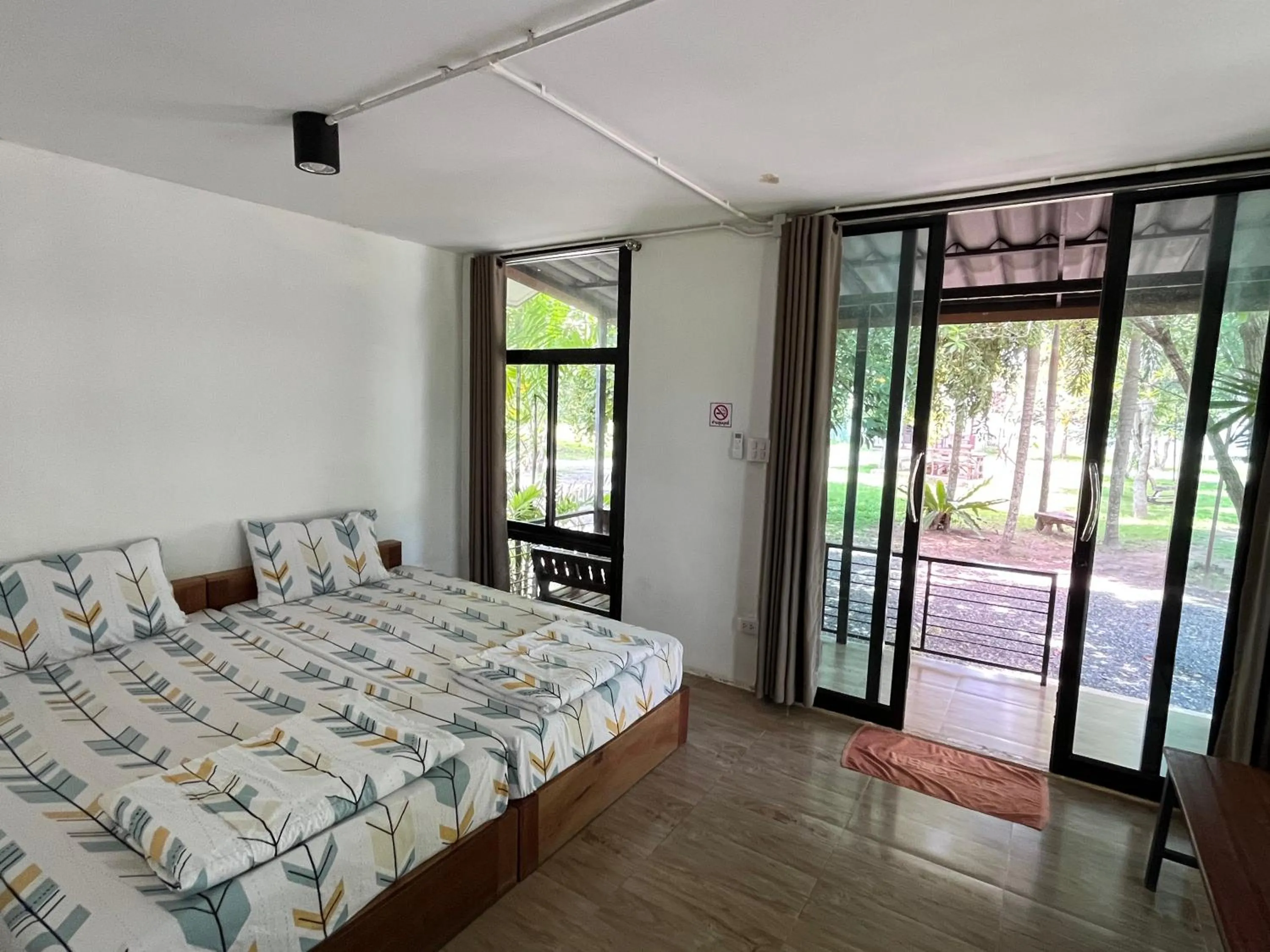 Bed in Sangkaset Resort