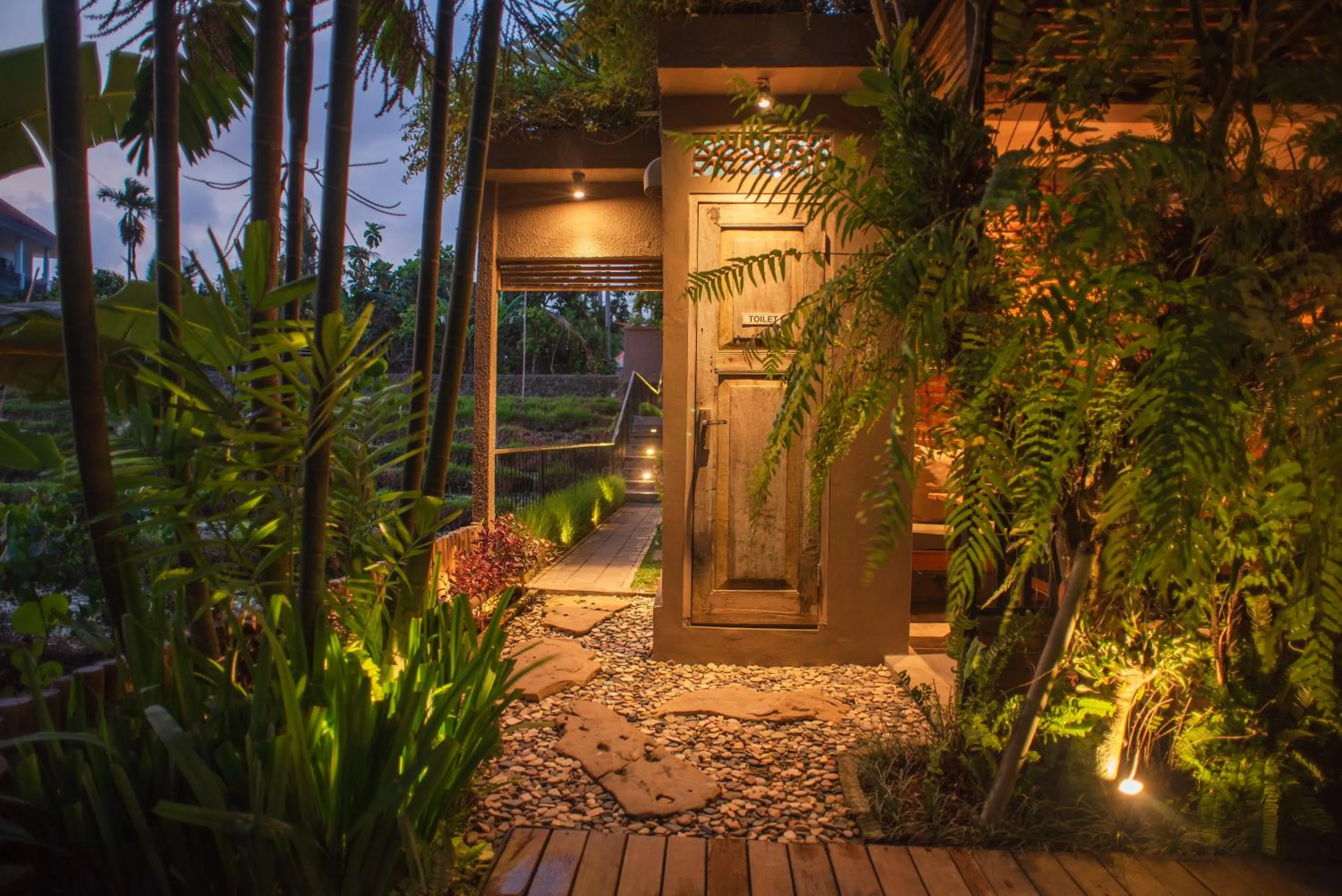 Garden view in Pangkung Sari Bed and Breakfast