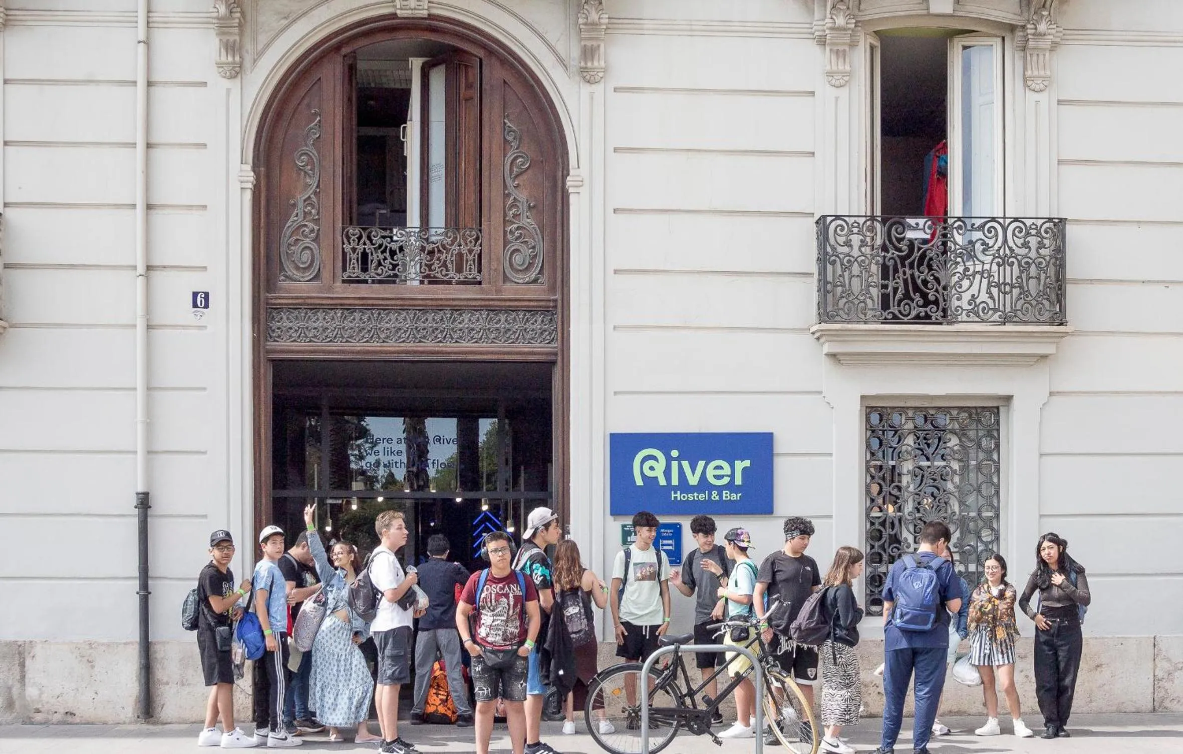 group of guests in River Hostel