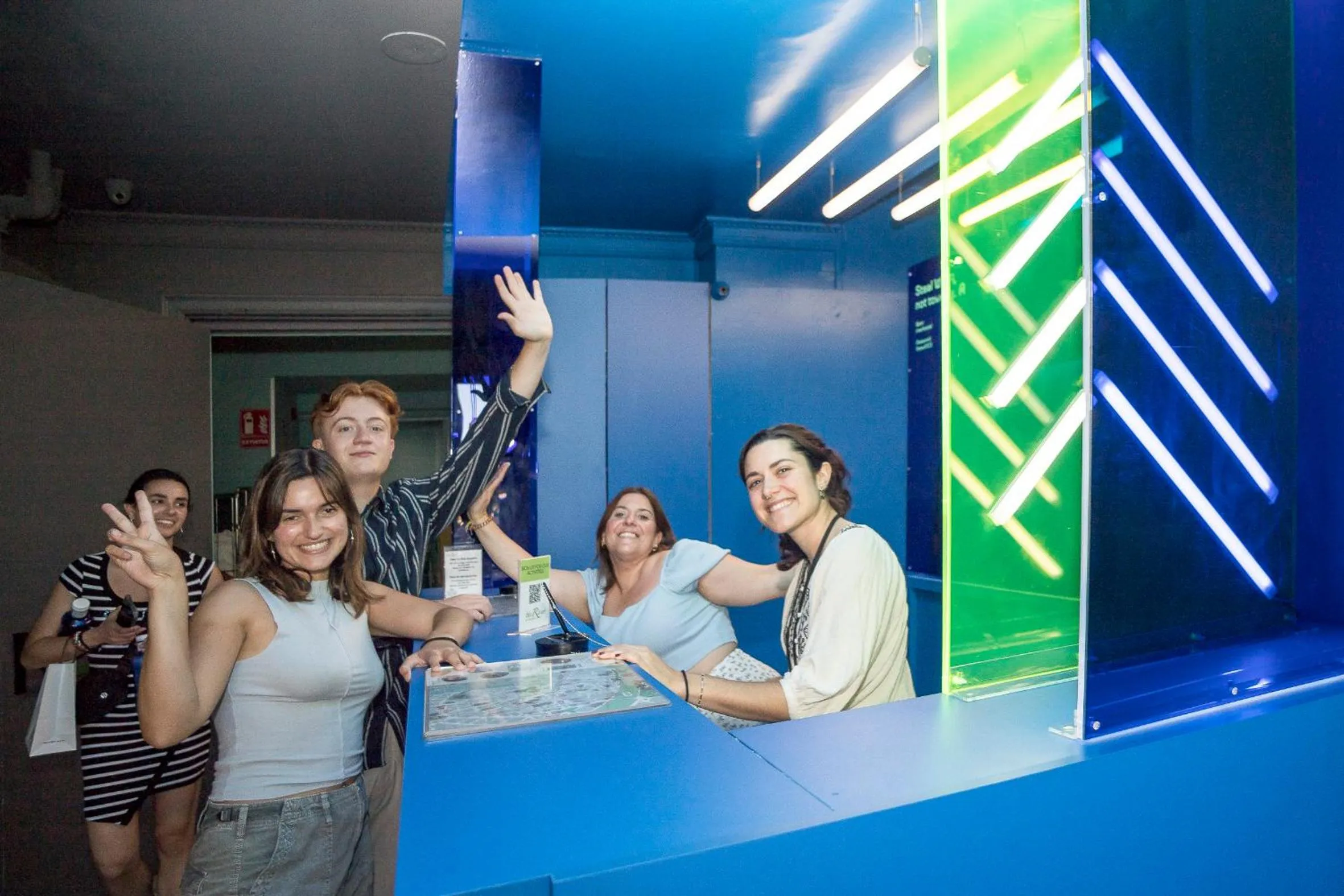 Lobby or reception in River Hostel