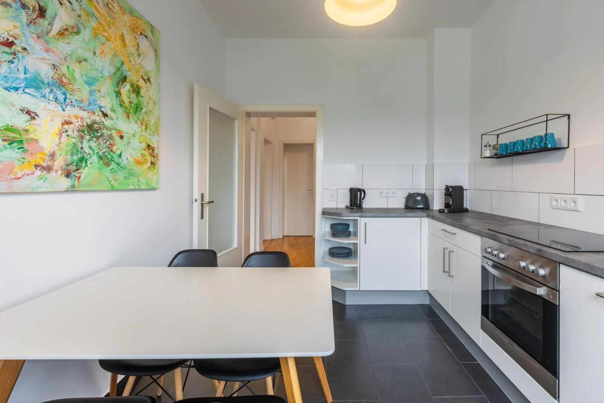Kitchen or kitchenette in Glück Auf Appartements Rembrandtstraße Essen