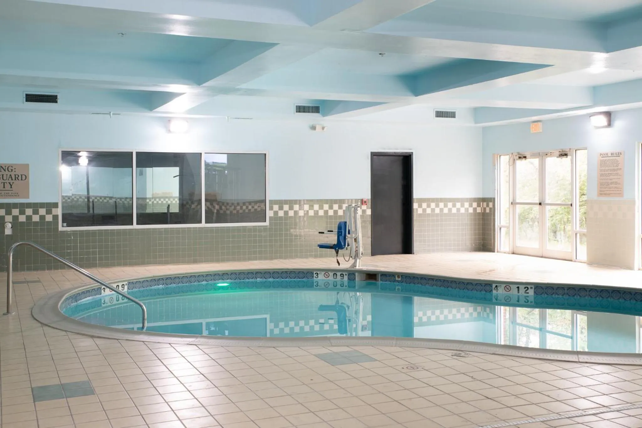 Pool view in BlissPoint Inn & Suites Marion