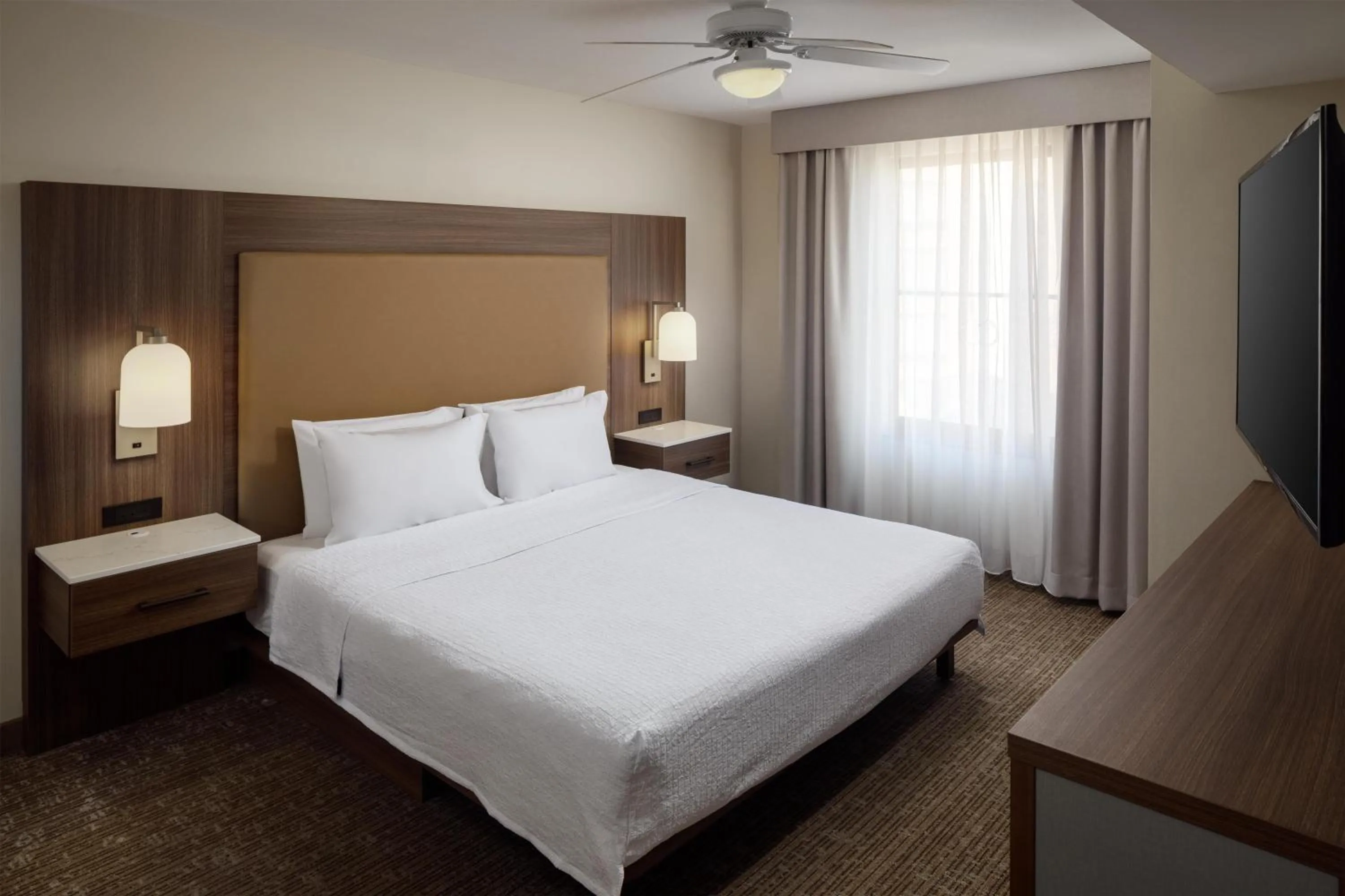 Bed in Homewood Suites by Hilton Denver International Airport