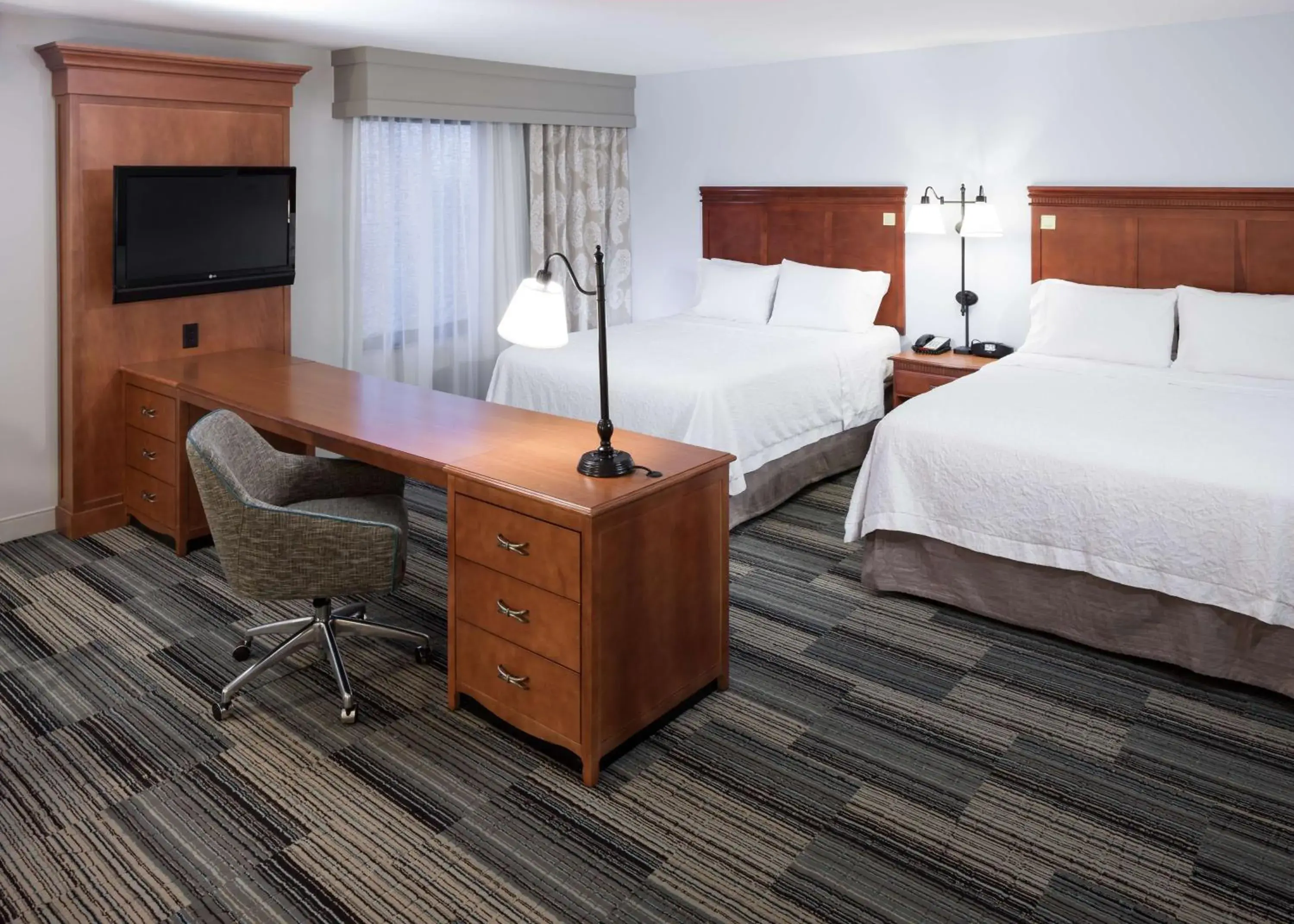 Queen Studio Suite with Two Queen Beds and Sofa Bed - Non-Smoking in Hampton Inn & Suites Cedar Rapids Queen Studio Suite with Two Queen Beds and Sofa Bed - Non-Smoking in Hampton Inn & Suites Cedar Rapids