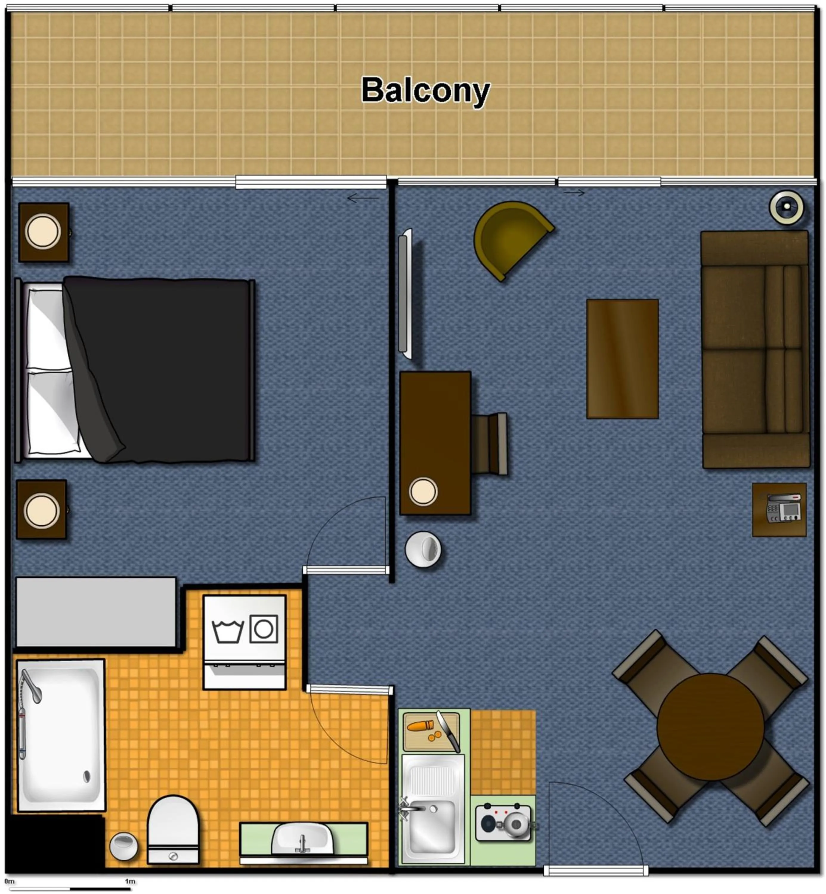 Floor plan in Riverside Hotel Southbank
