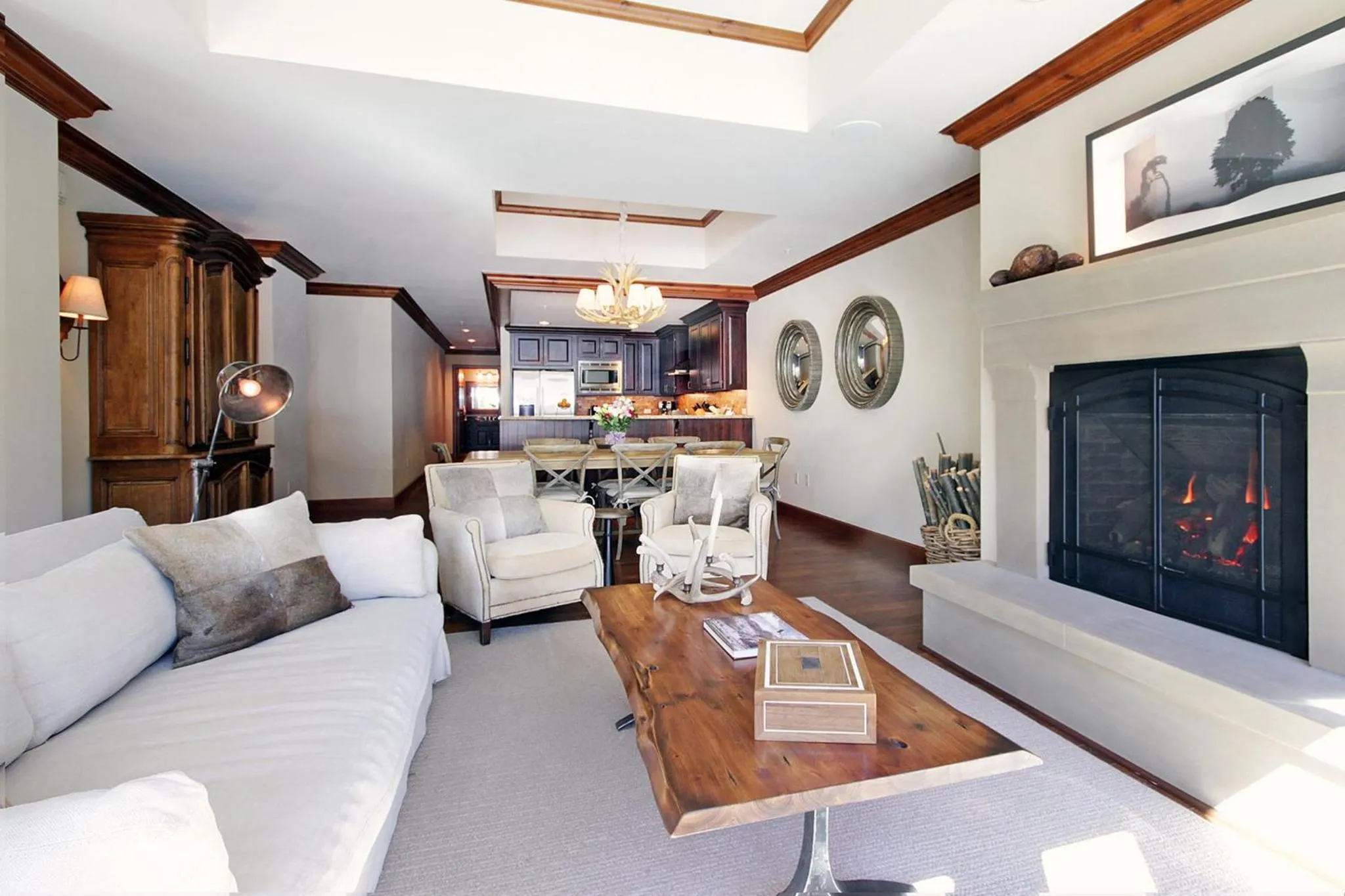 Living room in The Vail Collection at the Ritz Carlton Residences Vail