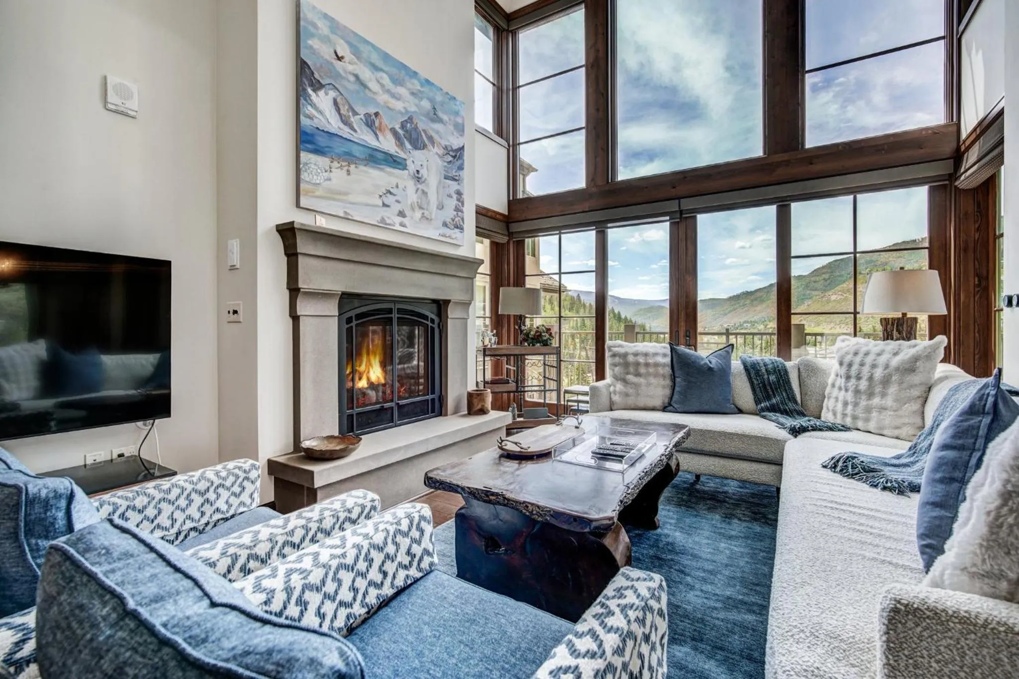 Living room in The Vail Collection at the Ritz Carlton Residences Vail