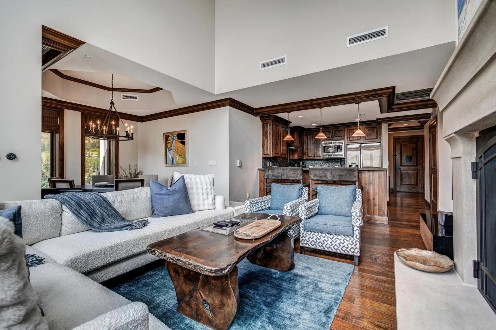 Living room in The Vail Collection at the Ritz Carlton Residences Vail