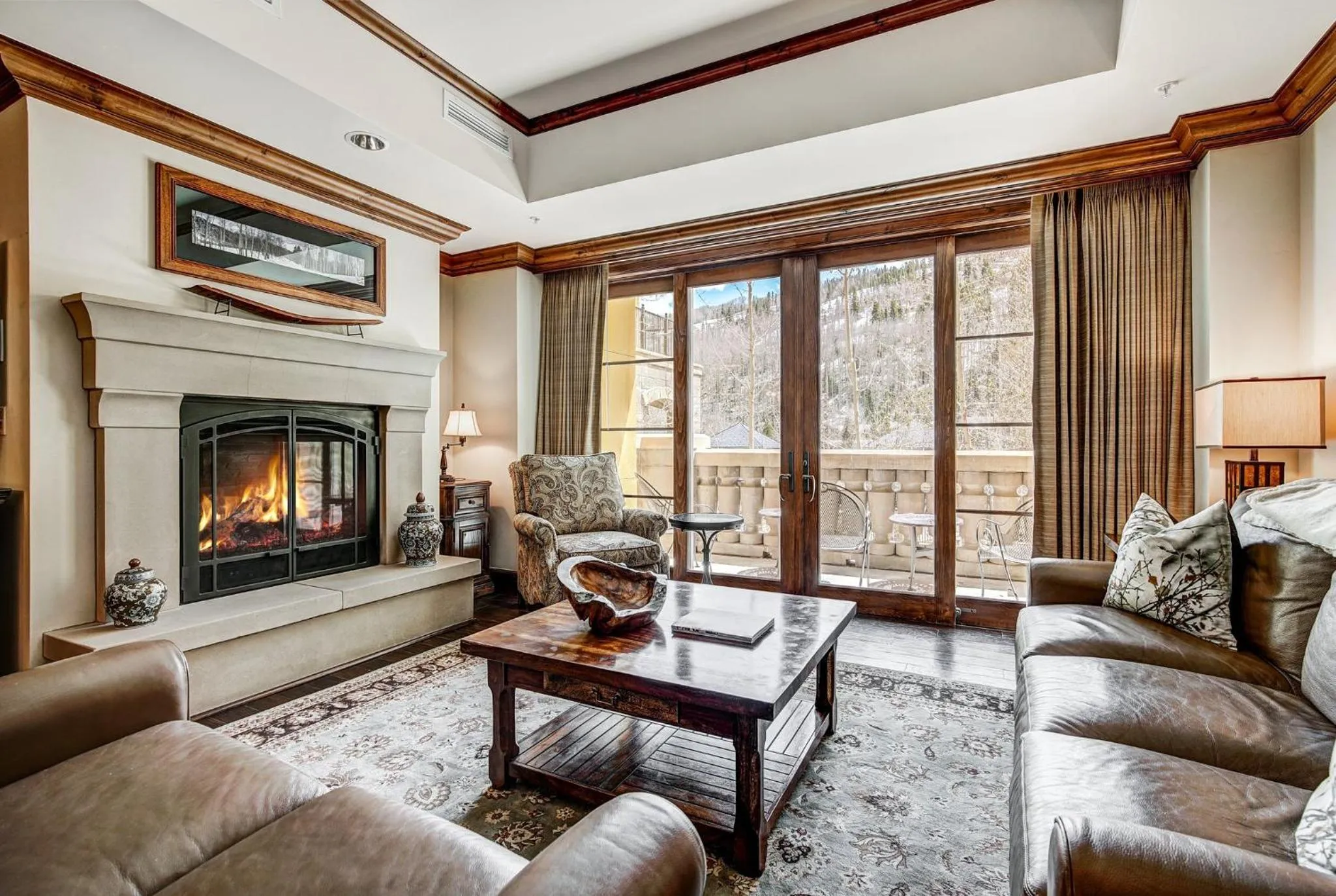 Living room in The Vail Collection at the Ritz Carlton Residences Vail