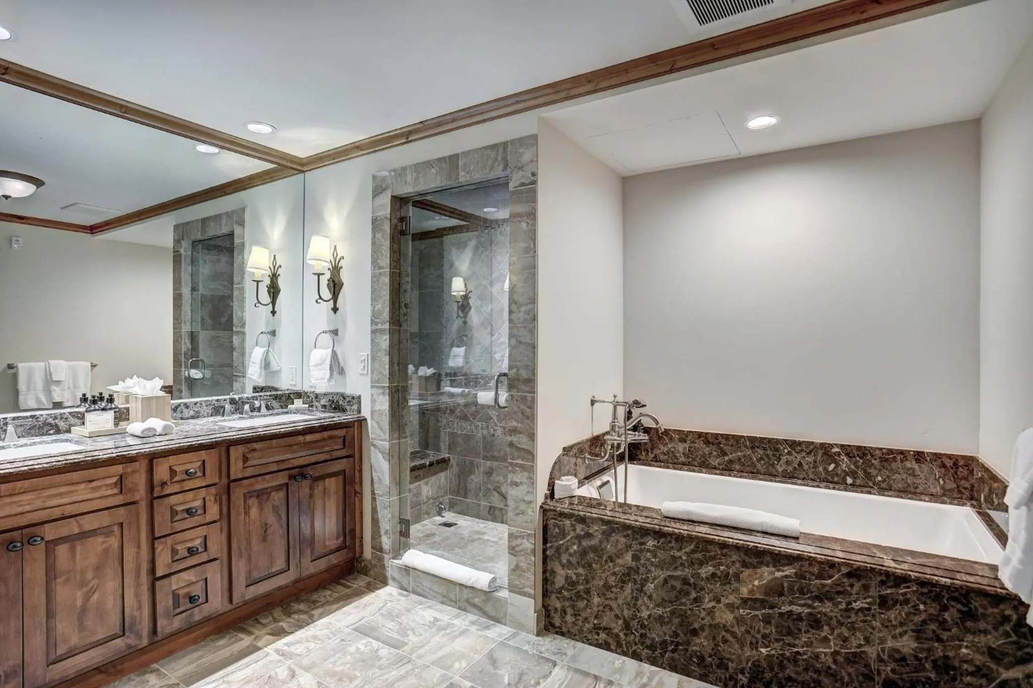 Bathroom, Bed in The Vail Collection at the Ritz Carlton Residences Vail