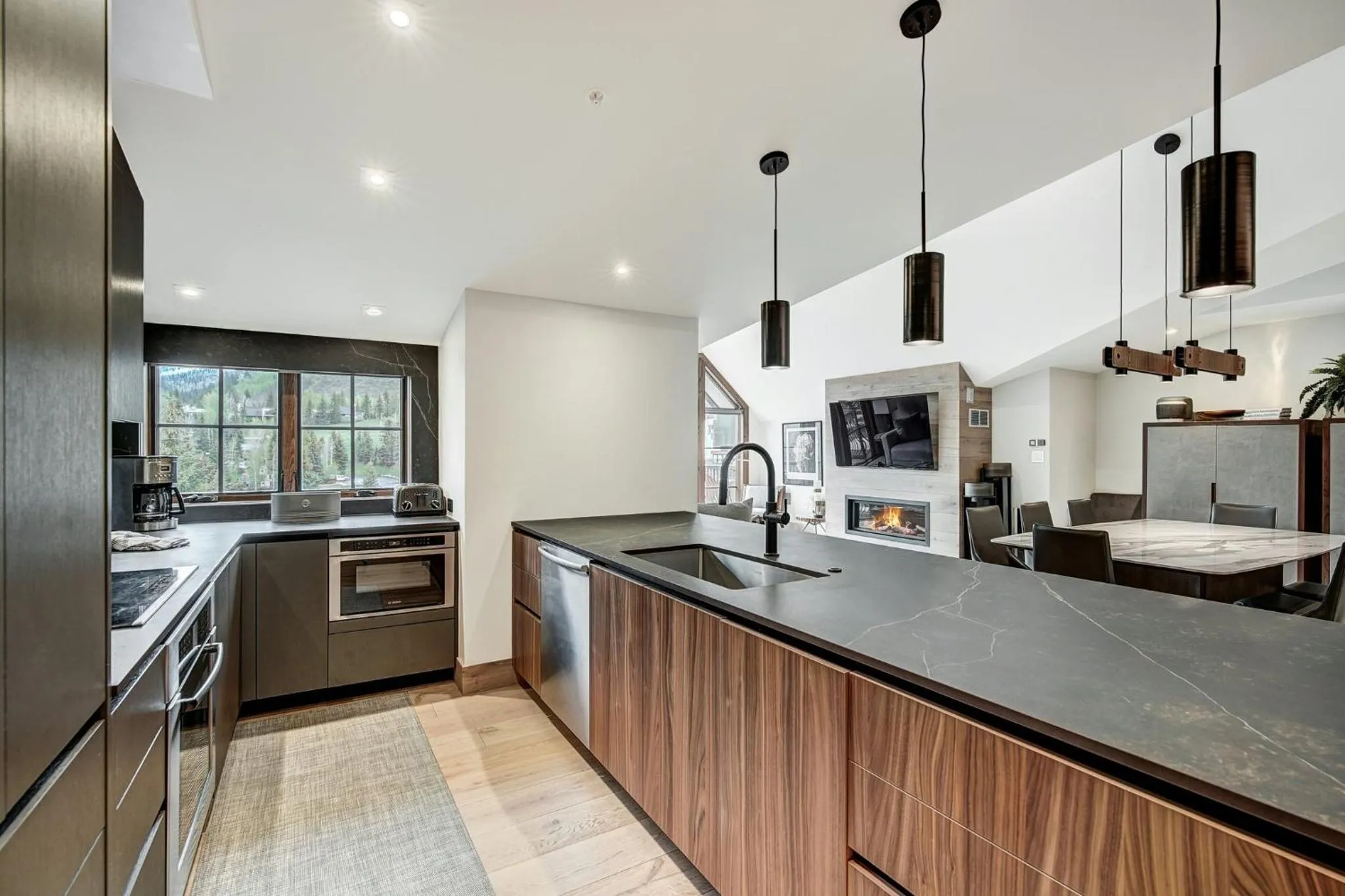 Communal kitchen in Legendary Lodging at the Ritz Carlton Residences Vail, A Vail Resorts Property